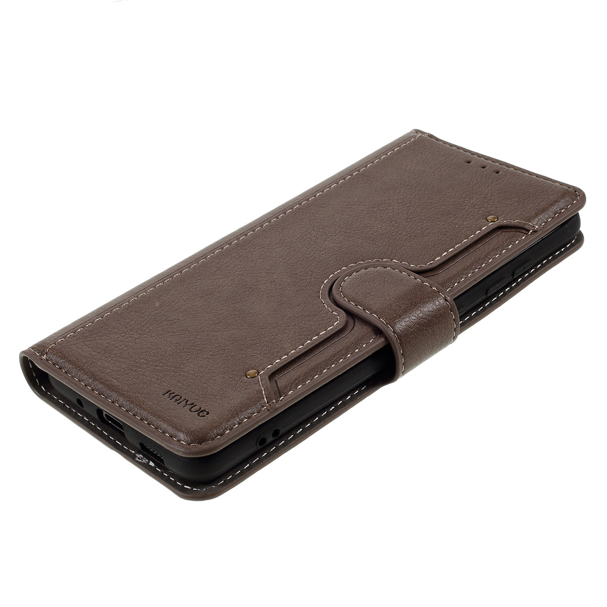 KAIYUE Leather Stand Case with Card Slots for Samsung Galaxy S20 4G/S20 5G - Coffee