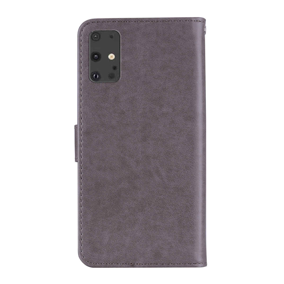 Imprint Flower Owl Pattern Leather Wallet Stand Phone Case Shell for Samsung Galaxy S20 Plus / S20 Plus 5G - Grey