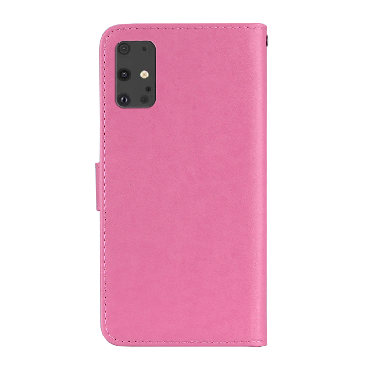 Imprint Flower Owl Pattern Leather Wallet Stand Phone Case Shell for Samsung Galaxy S20 Plus / S20 Plus 5G - Pink