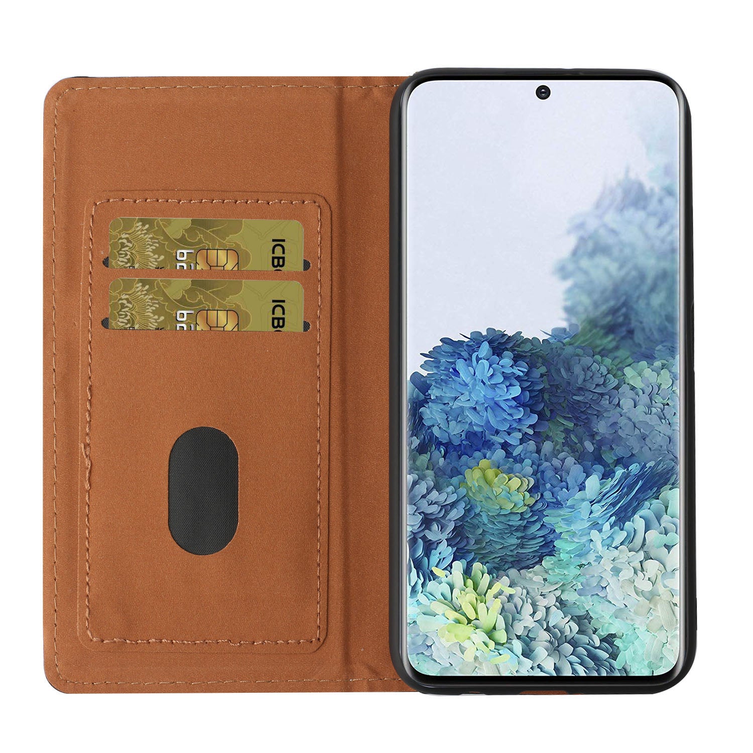 Stylish Pattern Printing Leather Stand Case with Card Slots Cover for Samsung Galaxy S20 Ultra - Elephant