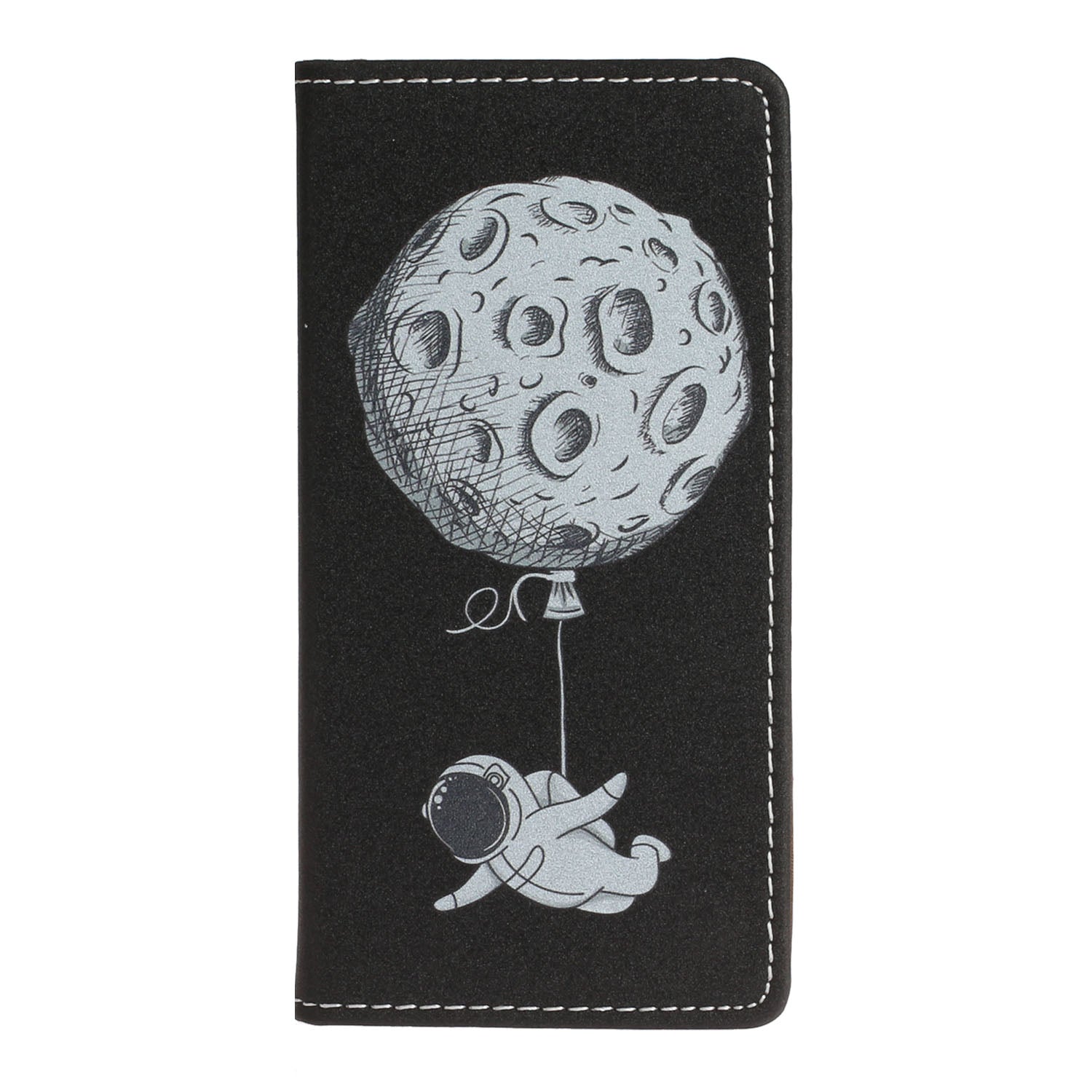 Stylish Pattern Printing Leather Stand Case with Card Slots Cover for Samsung Galaxy S20 Ultra - Spaceman