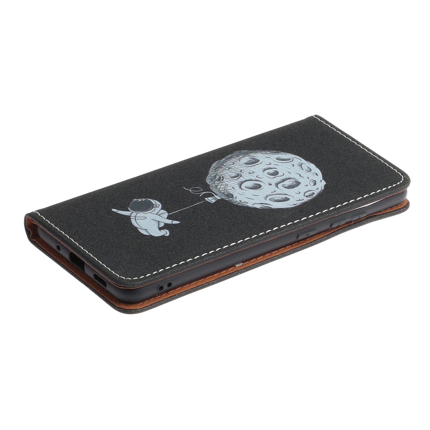 Stylish Pattern Printing Leather Stand Case with Card Slots Cover for Samsung Galaxy S20 Ultra - Spaceman