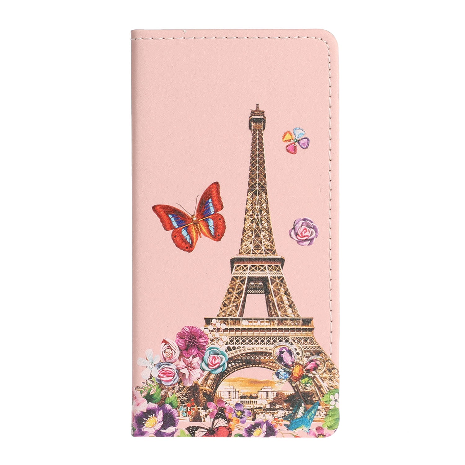 Stylish Pattern Printing Leather Stand Case with Card Slots Cover for Samsung Galaxy S20 Ultra - Eiffel Tower