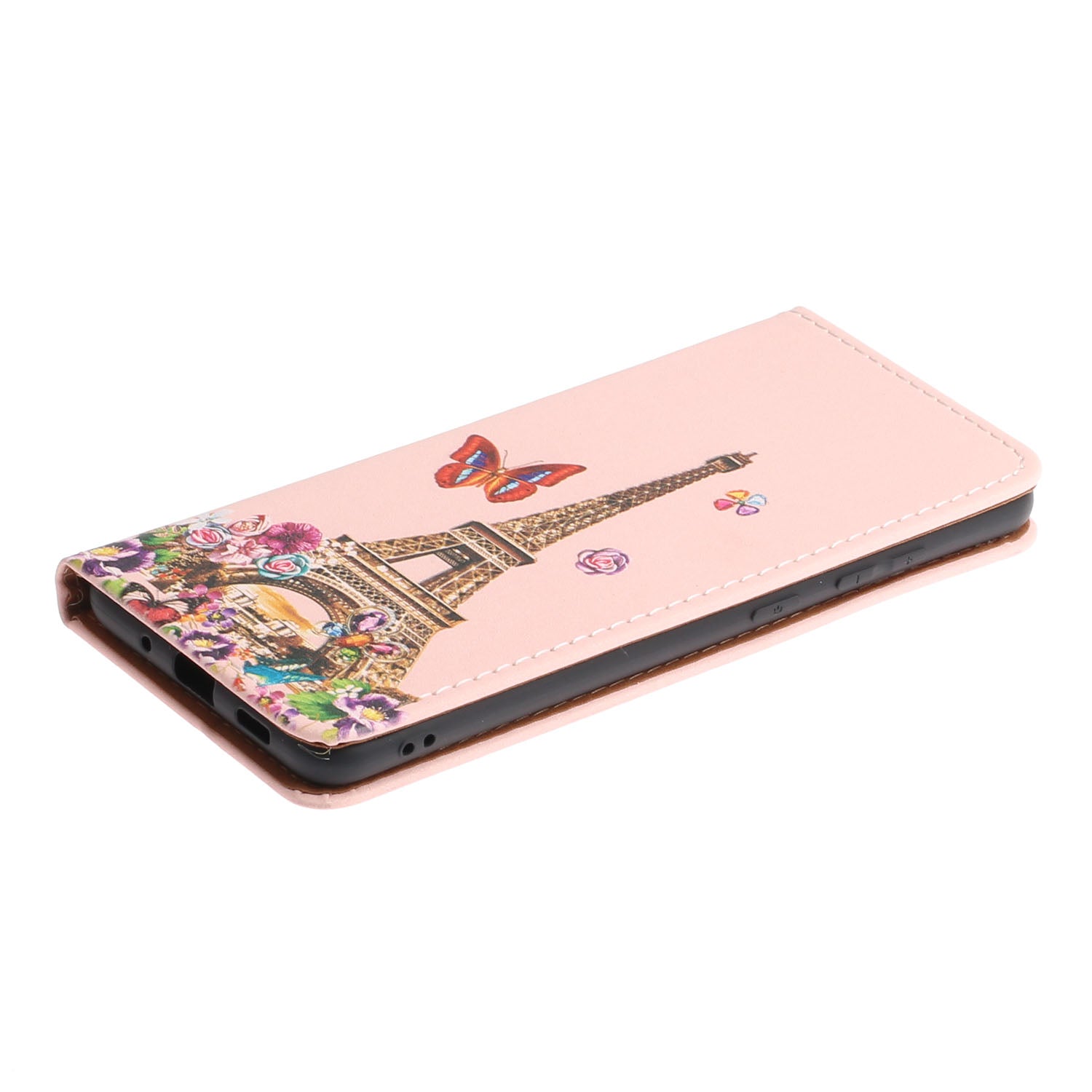 Stylish Pattern Printing Leather Stand Case with Card Slots Cover for Samsung Galaxy S20 Ultra - Eiffel Tower