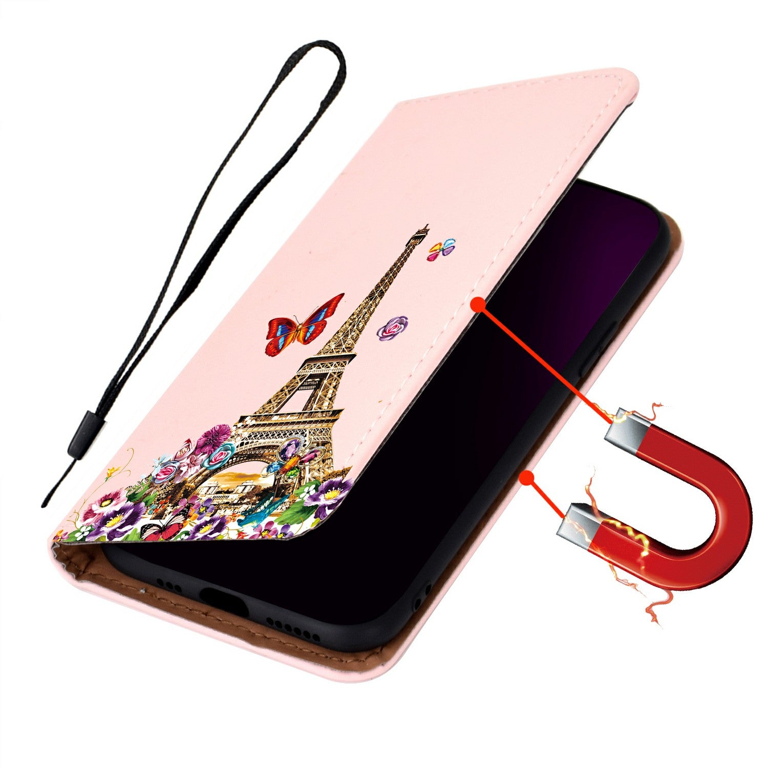 Stylish Pattern Printing Leather Stand Case with Card Slots Cover for Samsung Galaxy S20 Ultra - Eiffel Tower