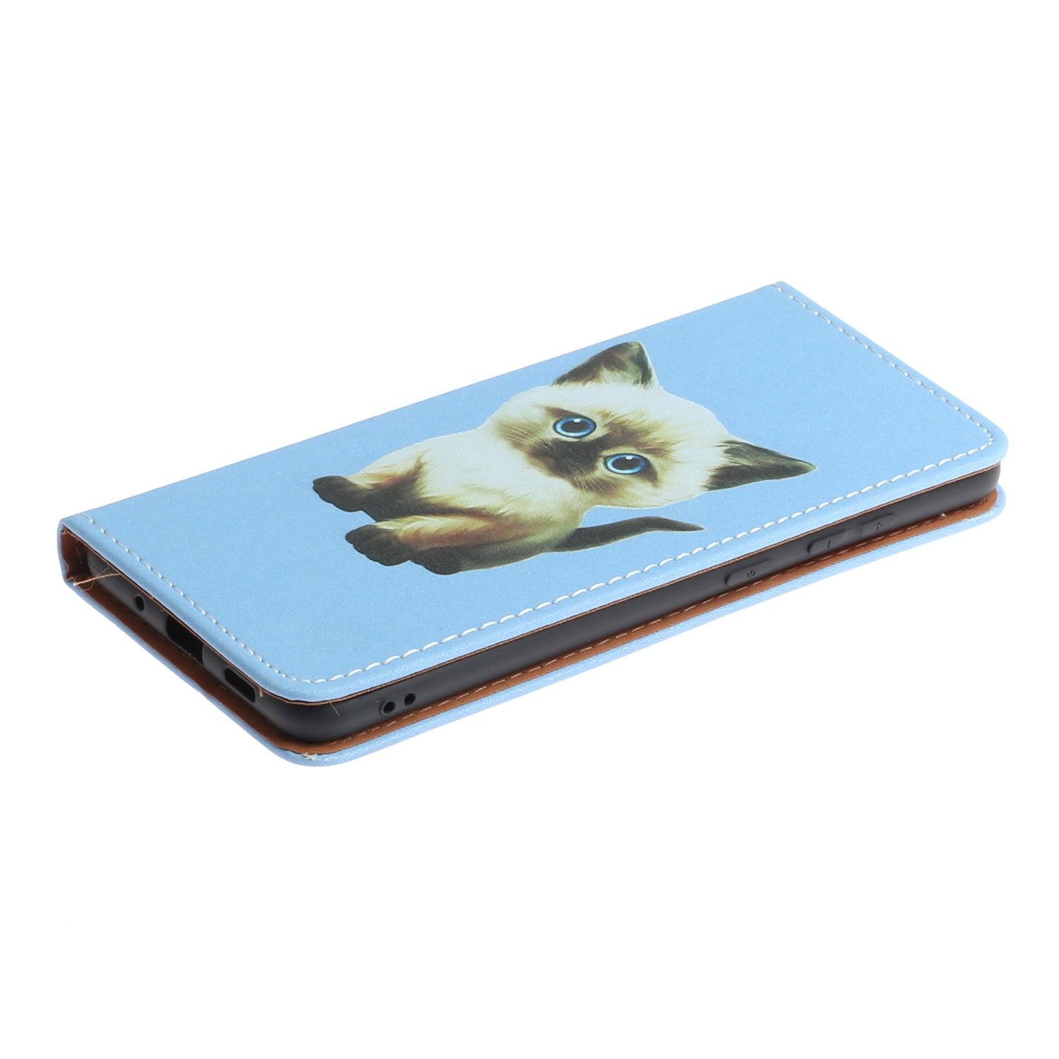 Stylish Pattern Printing Leather Stand Case with Card Slots Cover for Samsung Galaxy S20 Ultra - Cat