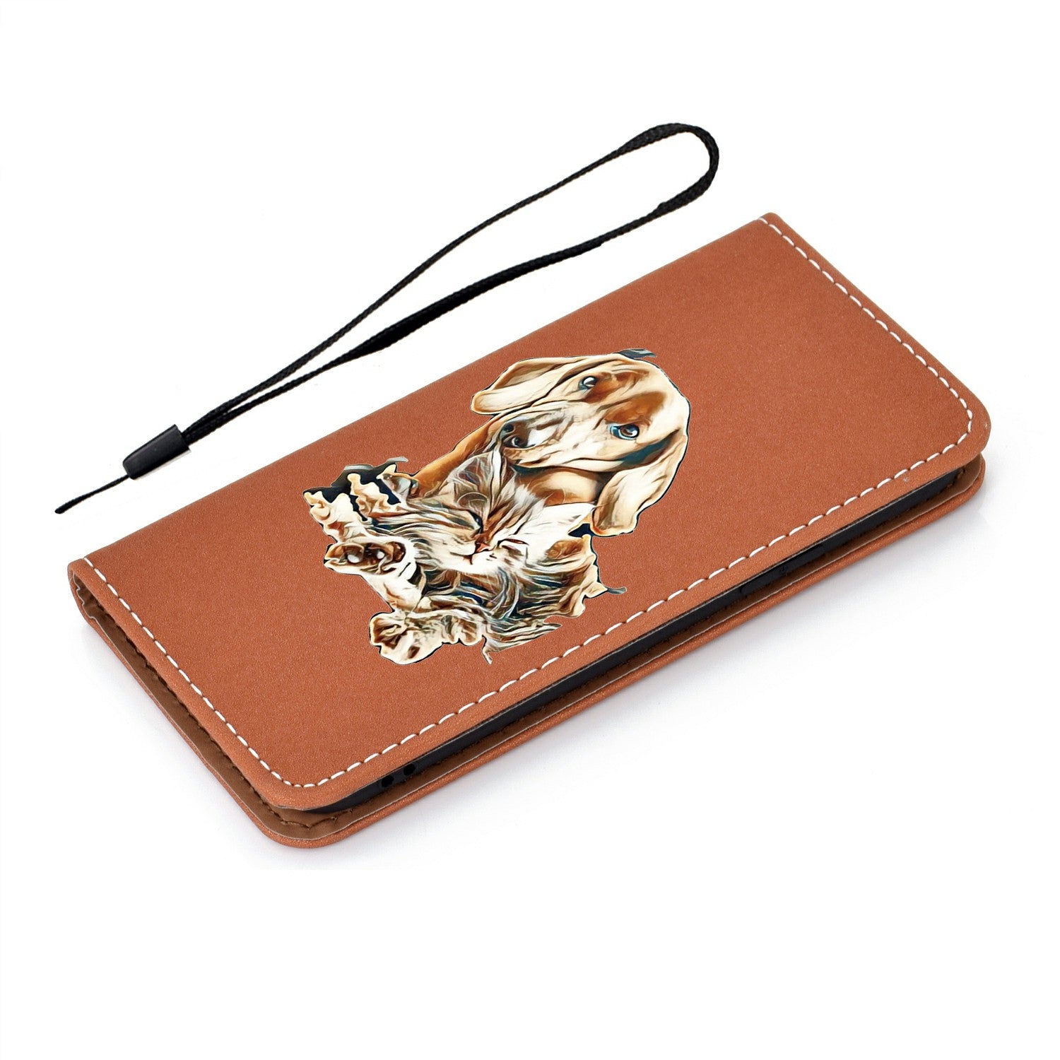 Stylish Pattern Printing Leather Stand Case with Card Slots Cover for Samsung Galaxy S20 Ultra - Dog