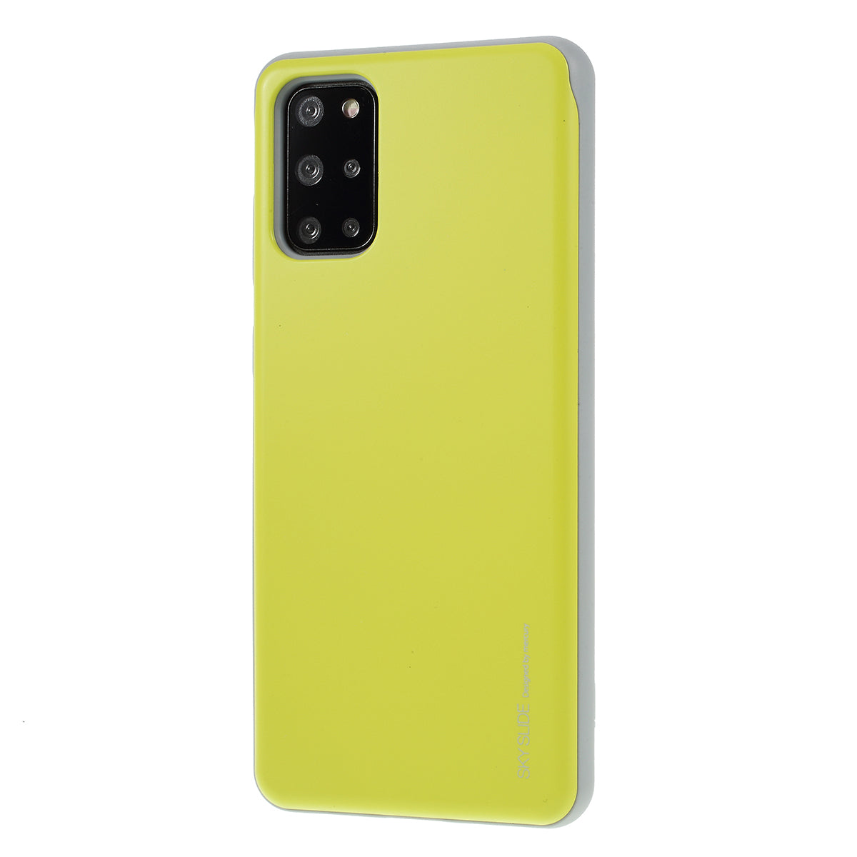 MERCURY GOOSPERY Sky Series Slide Card Slot PC TPU Phone Cover for Samsung Galaxy S20 Plus / S20 Plus 5G - Fluorescent Green