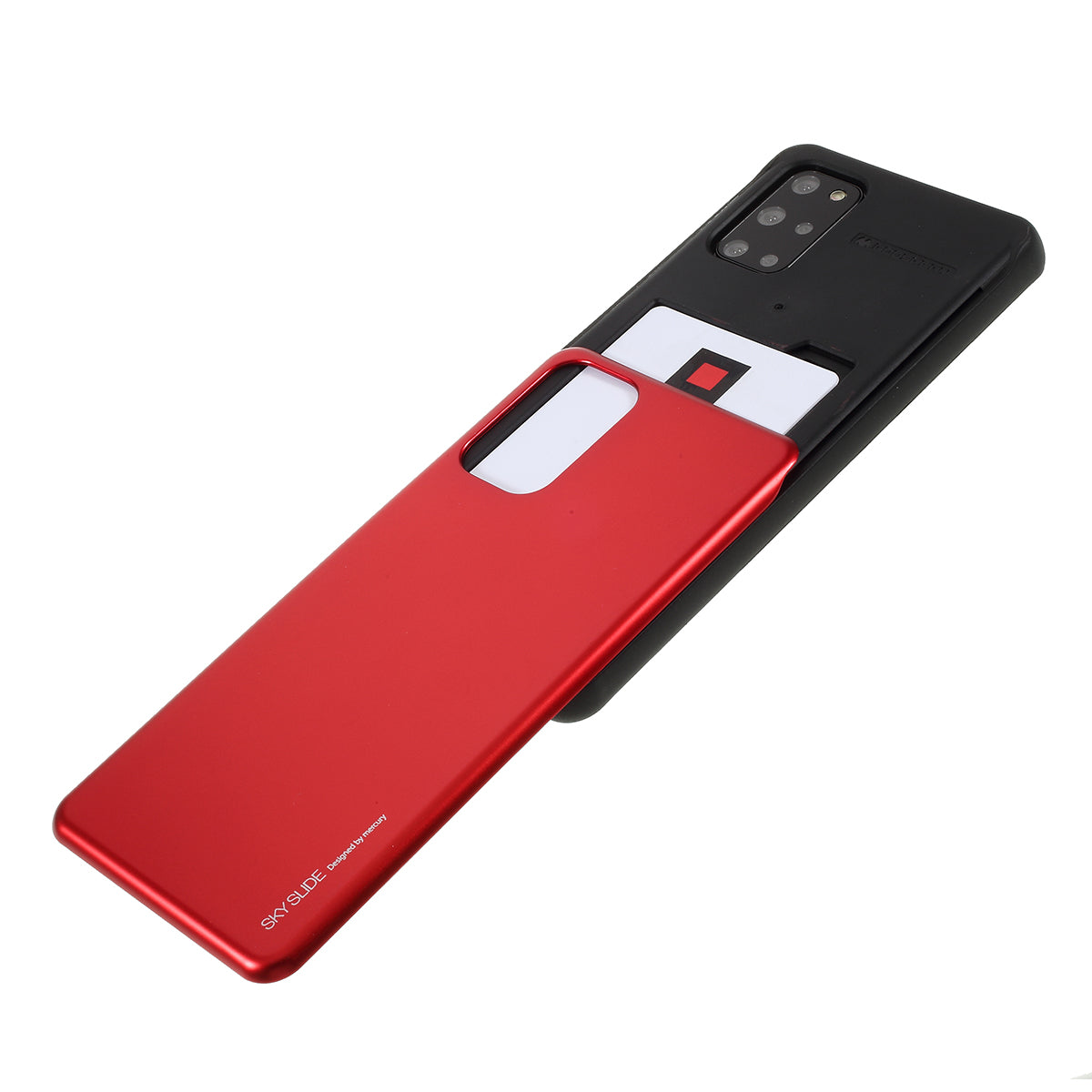 MERCURY GOOSPERY Sky Series Slide Card Slot PC TPU Phone Cover for Samsung Galaxy S20 Plus / S20 Plus 5G - Red