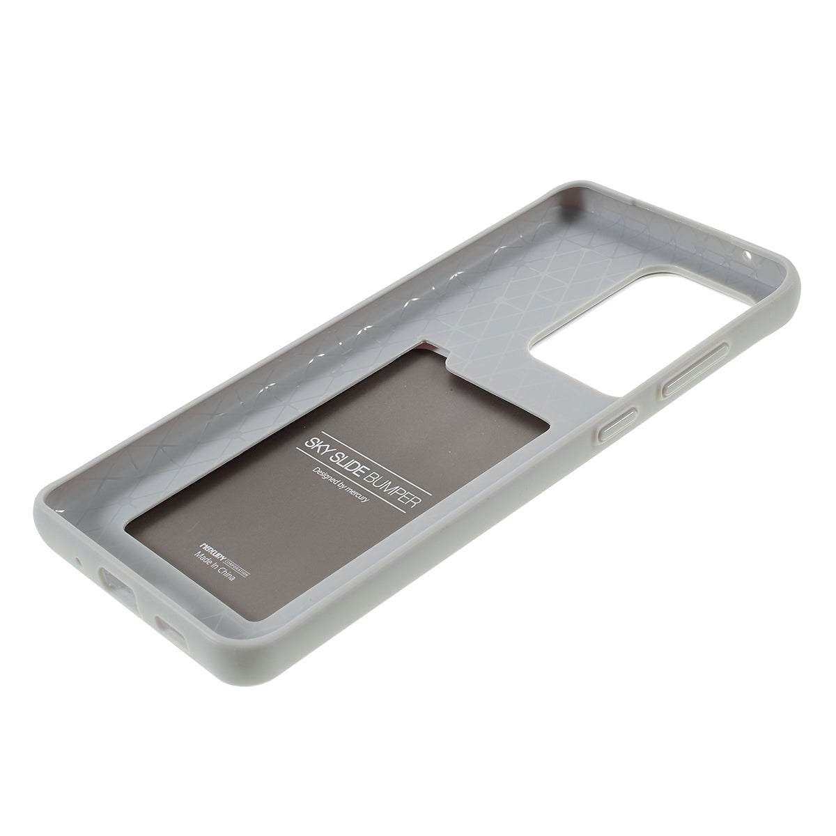 MERCURY GOOSPERY Sky Series Slide Card Slot PC TPU Phone Cover for Samsung Galaxy S20 Ultra - Silver