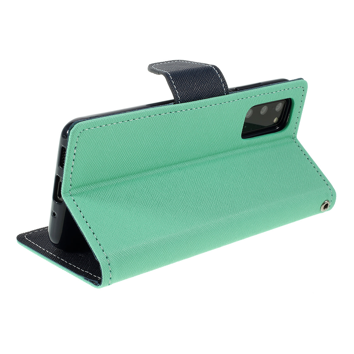 MERCURY GOOSPERY Fancy Diary Leather Wallet Mobile Phone Case for Samsung Galaxy S20 4G/S20 5G - Cyan