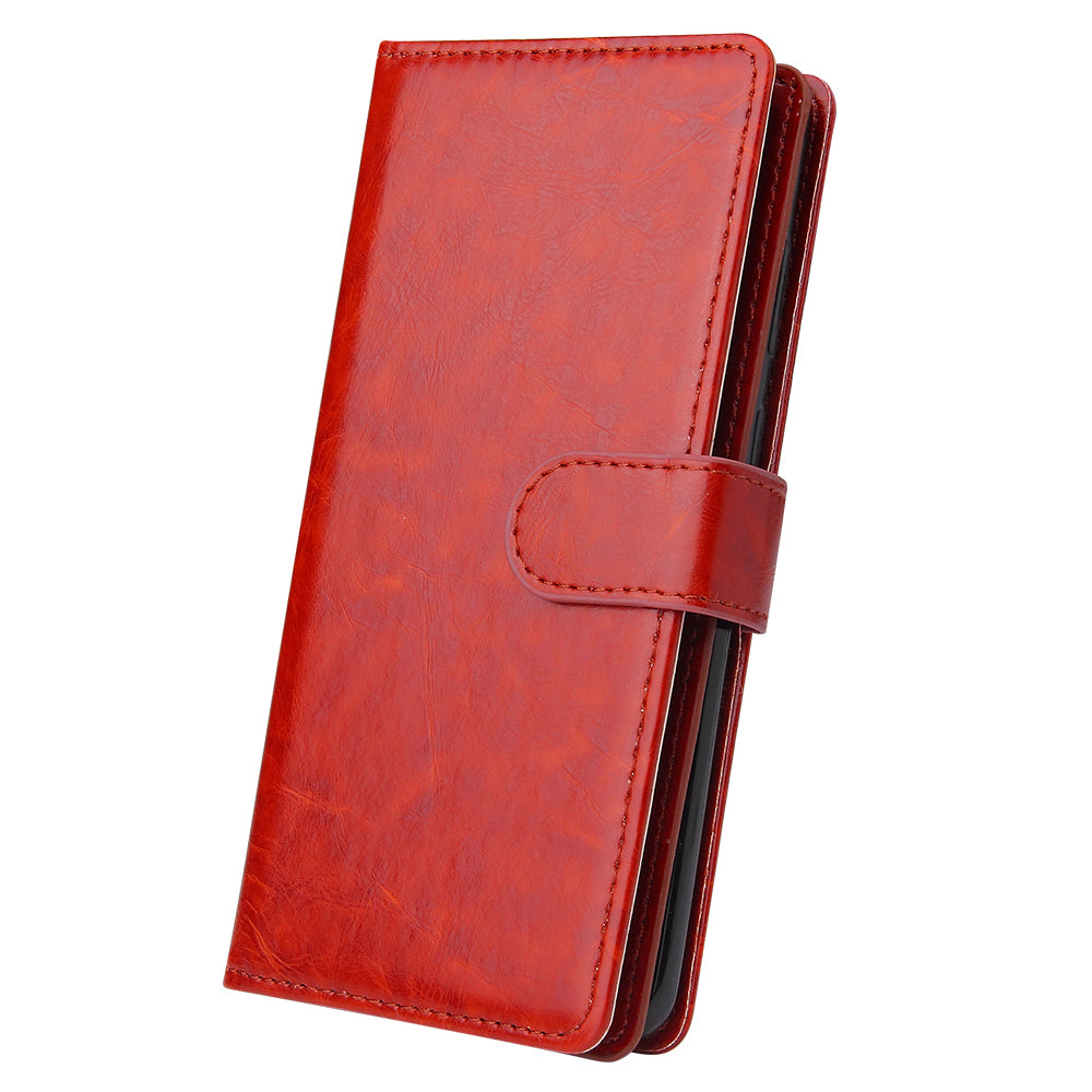 With 9 Card Slots Cell Phone Leather Phone Case for Samsung Galaxy S20 Ultra - Red