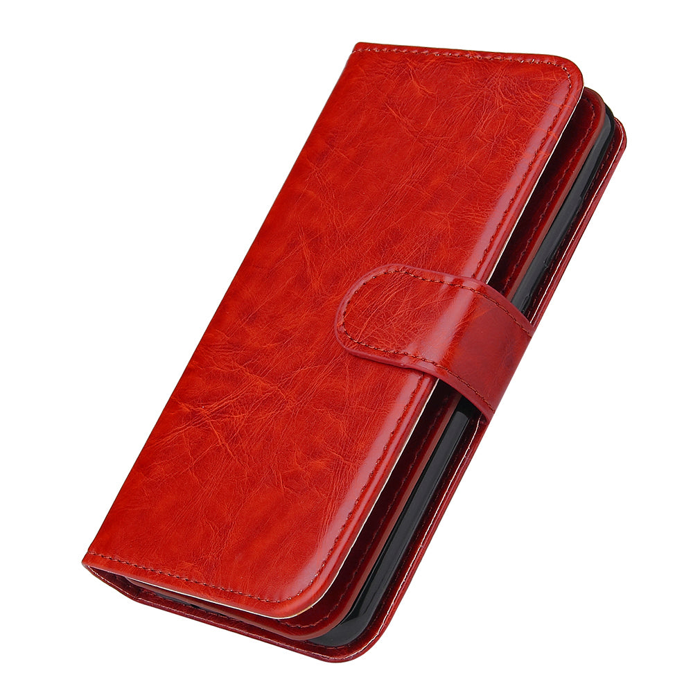 With 9 Card Slots Cell Phone Leather Case for Samsung Galaxy S20 Plus / S20 Plus 5G - Red