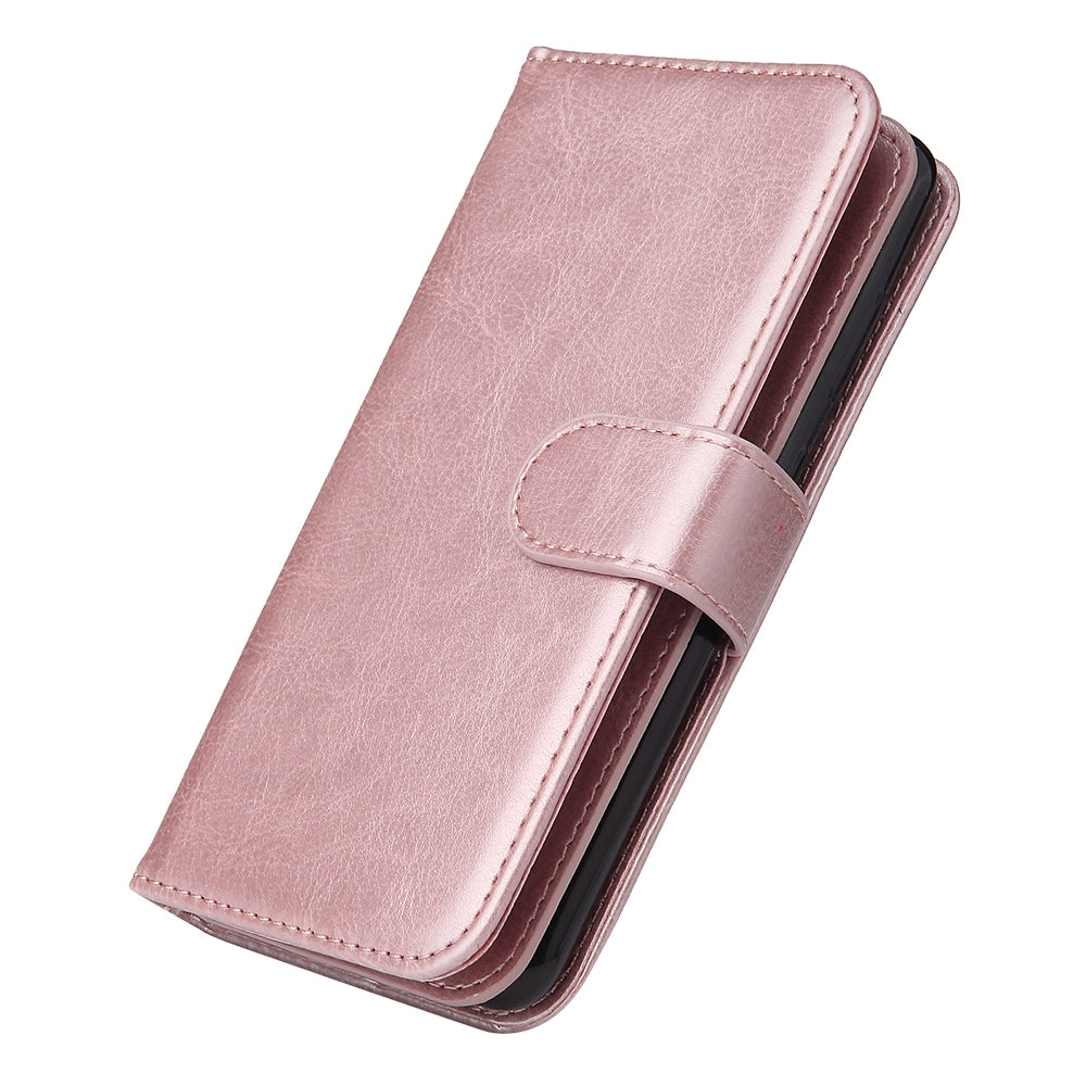 With 9 Card Slots Cell Phone Leather Case for Samsung Galaxy S20 Plus / S20 Plus 5G - Rose Gold