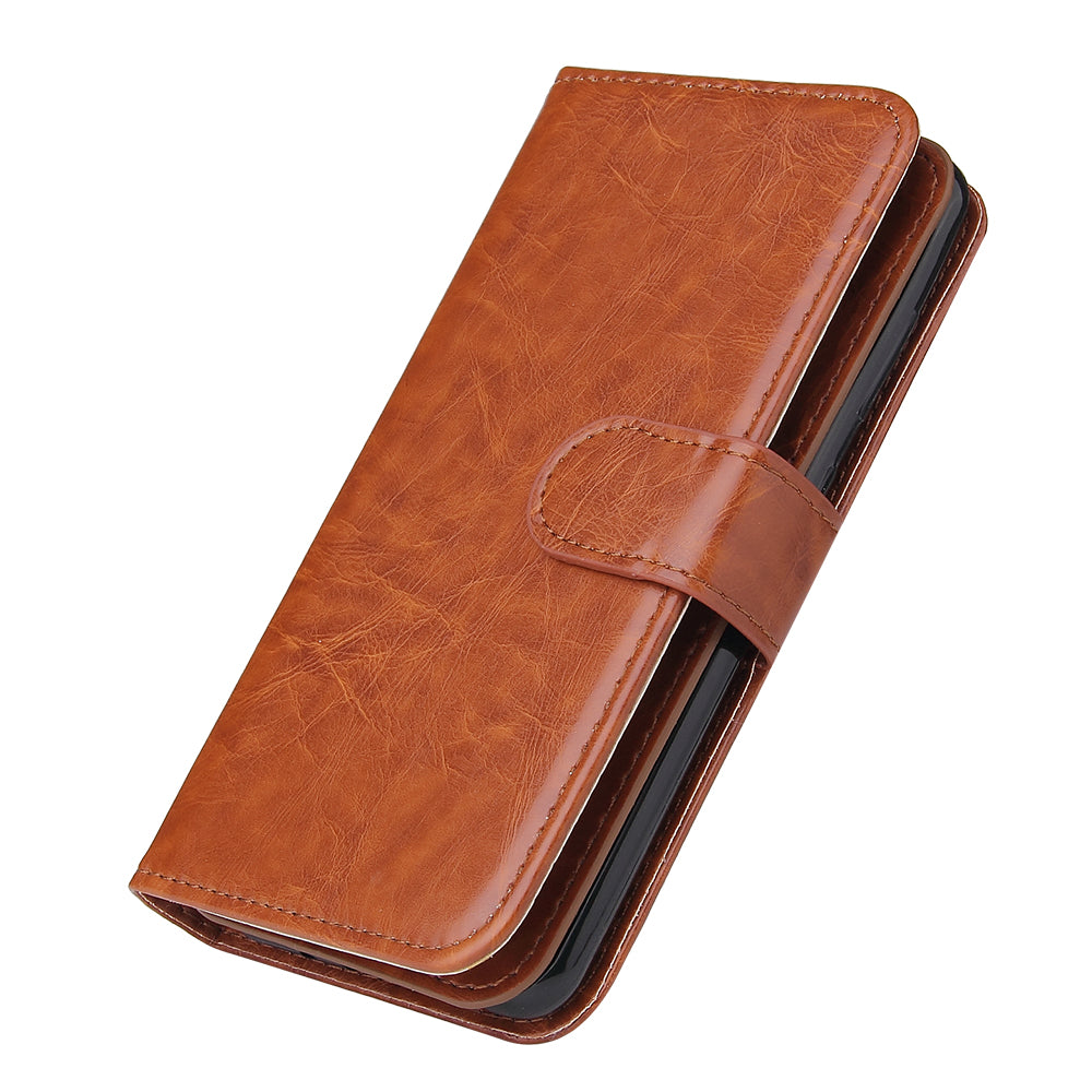 With 9 Card Slots Cell Phone Leather Case for Samsung Galaxy S20 Plus / S20 Plus 5G - Brown