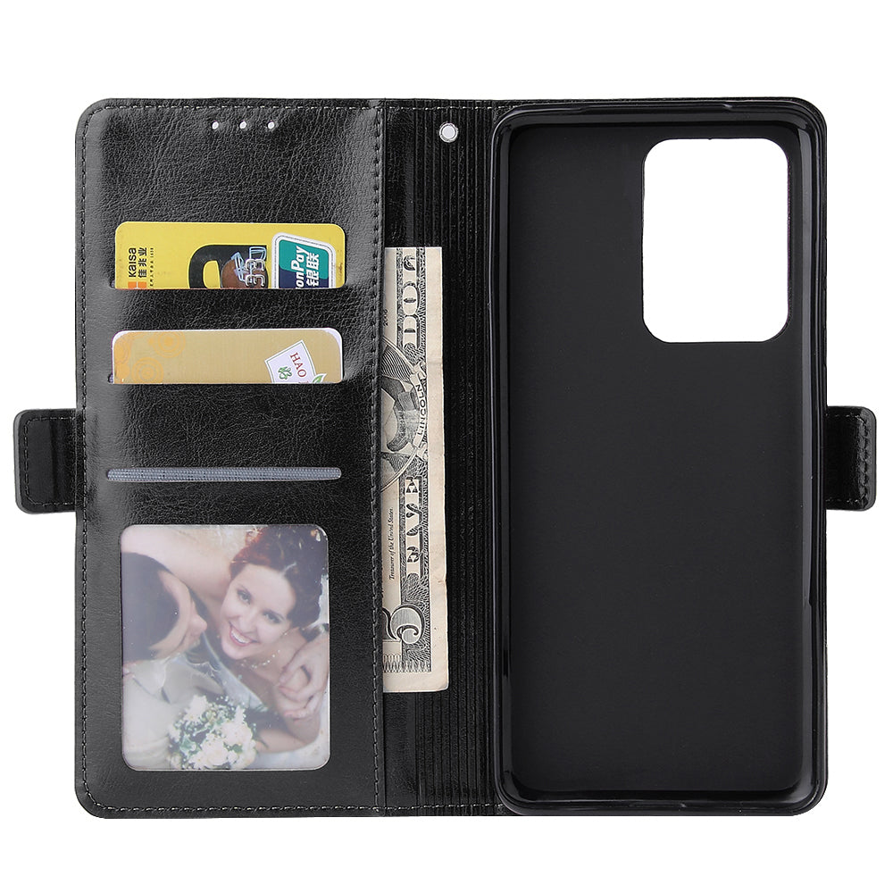 Magnetic Absorbed Zipper Leather Shell for Samsung Galaxy S20 Ultra - Black