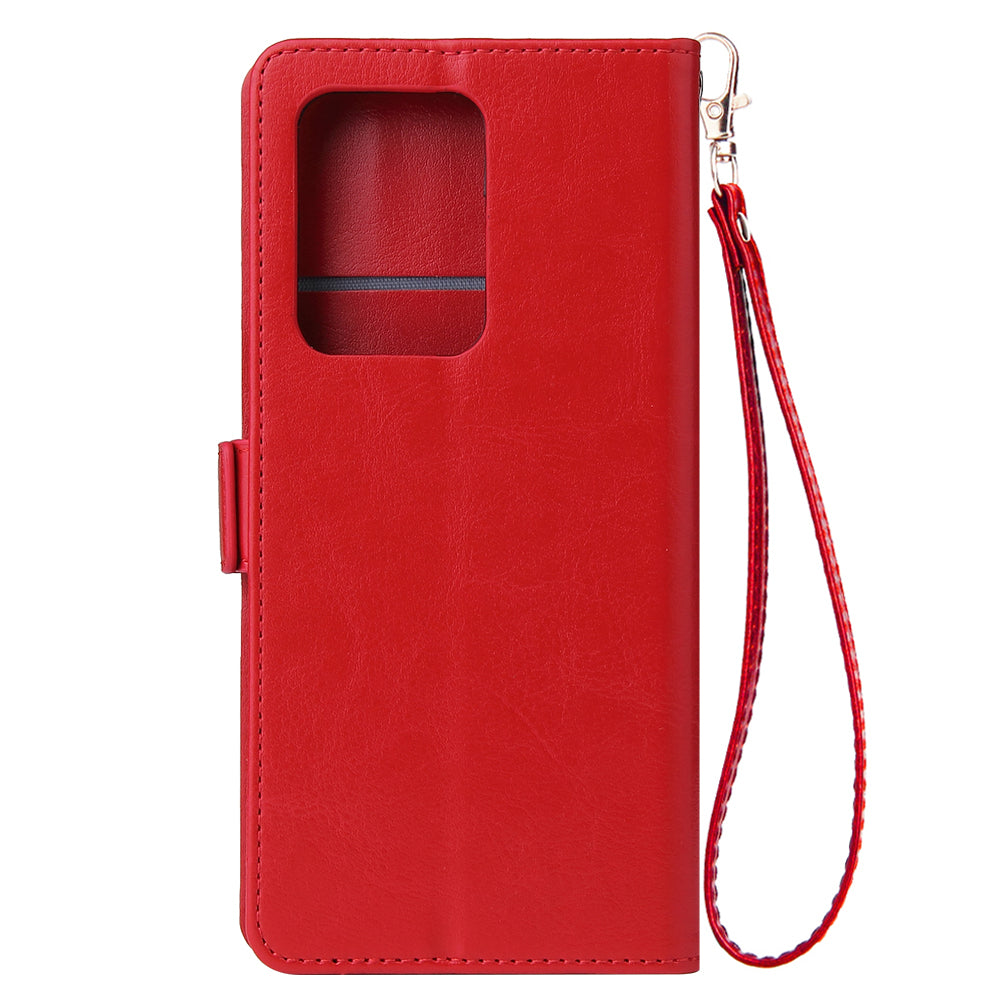 Magnetic Absorbed Zipper Leather Shell for Samsung Galaxy S20 Ultra - Red