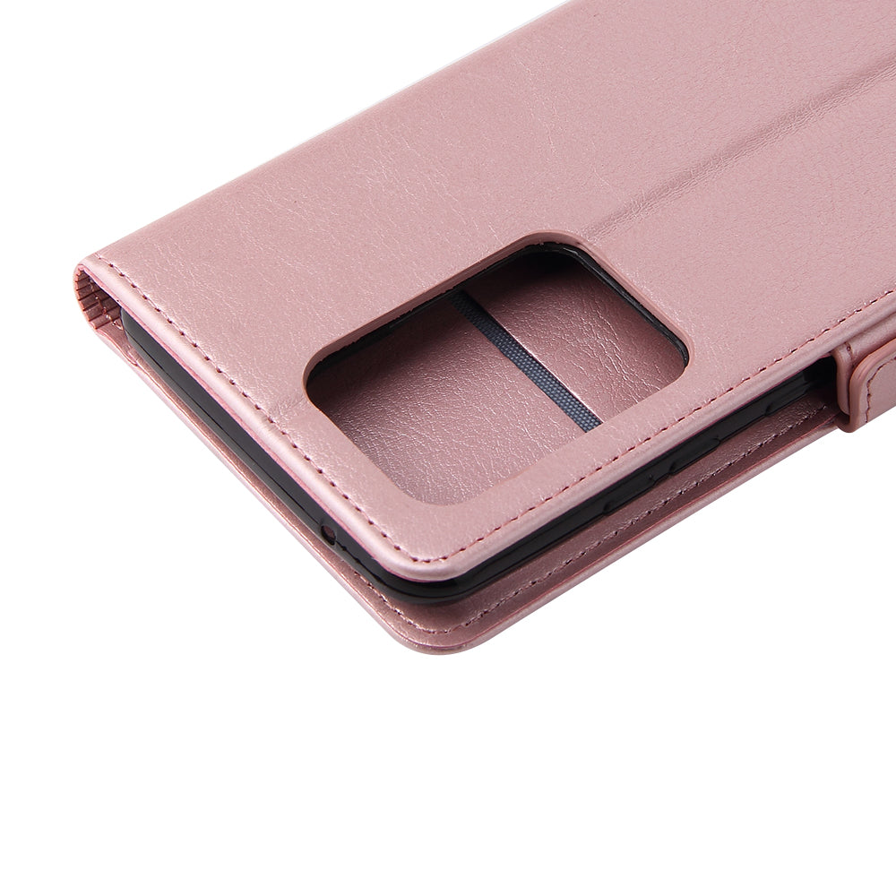 Magnetic Absorbed Zipper Leather Shell for Samsung Galaxy S20 Ultra - Rose Gold