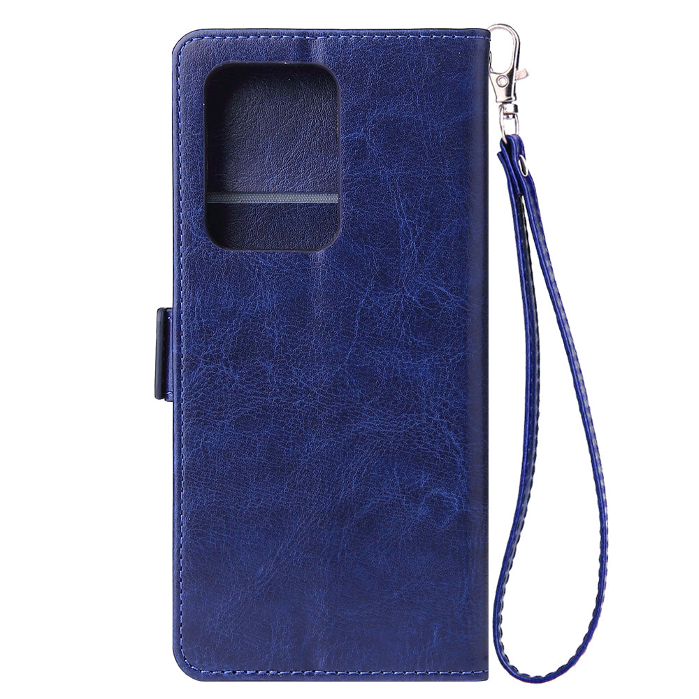 Magnetic Absorbed Zipper Leather Shell for Samsung Galaxy S20 Ultra - Blue