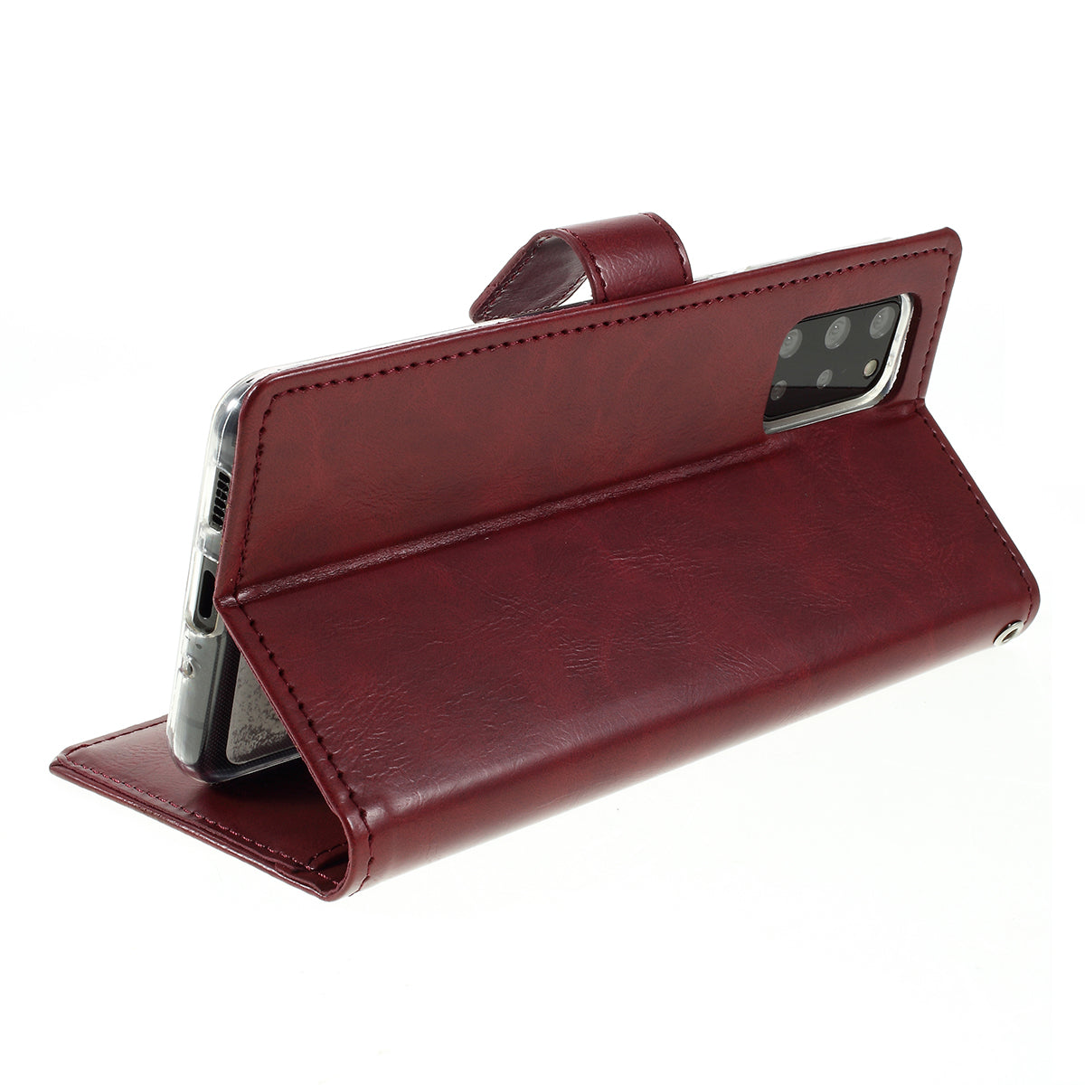 MERCURY GOOSPERY Blue Moon Magnetic Flap Leather Cover for Samsung Galaxy S20 Plus - Wine Red