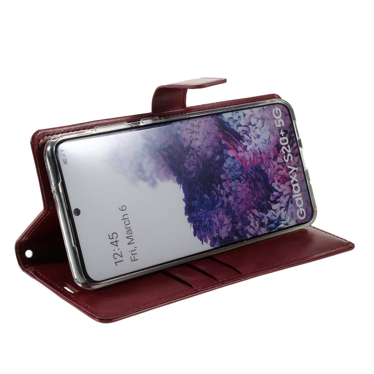 MERCURY GOOSPERY Blue Moon Magnetic Flap Leather Cover for Samsung Galaxy S20 Plus - Wine Red