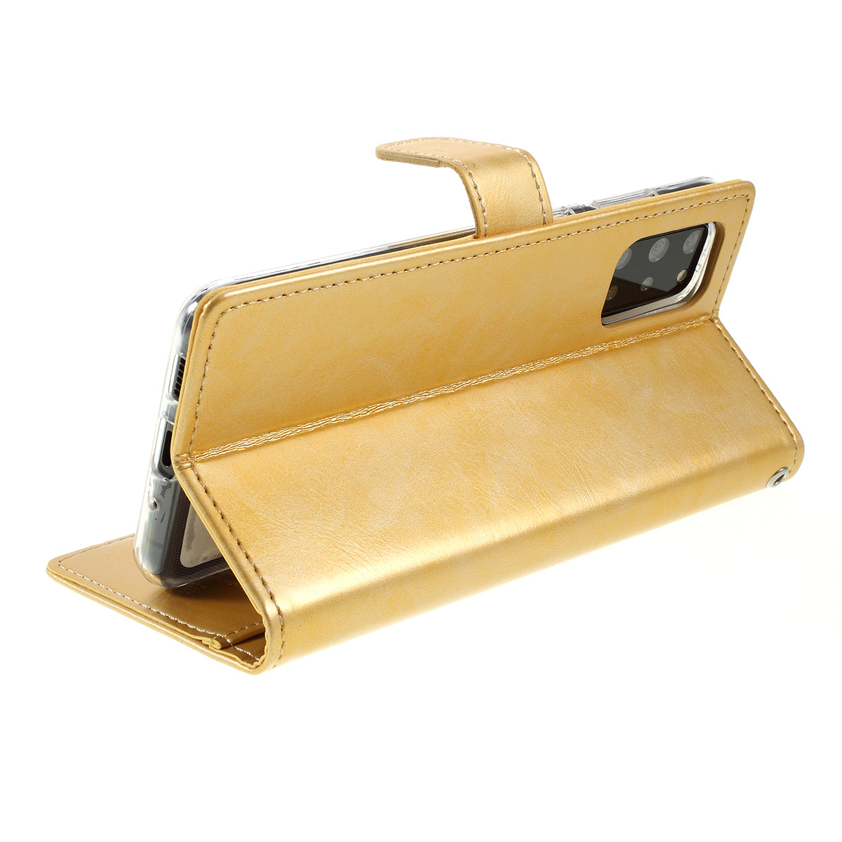 MERCURY GOOSPERY Blue Moon Magnetic Flap Leather Cover for Samsung Galaxy S20 Plus - Gold