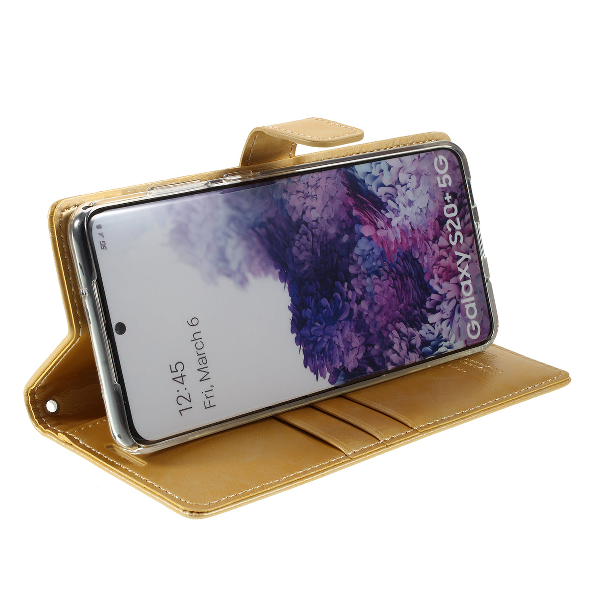 MERCURY GOOSPERY Blue Moon Magnetic Flap Leather Cover for Samsung Galaxy S20 Plus - Gold