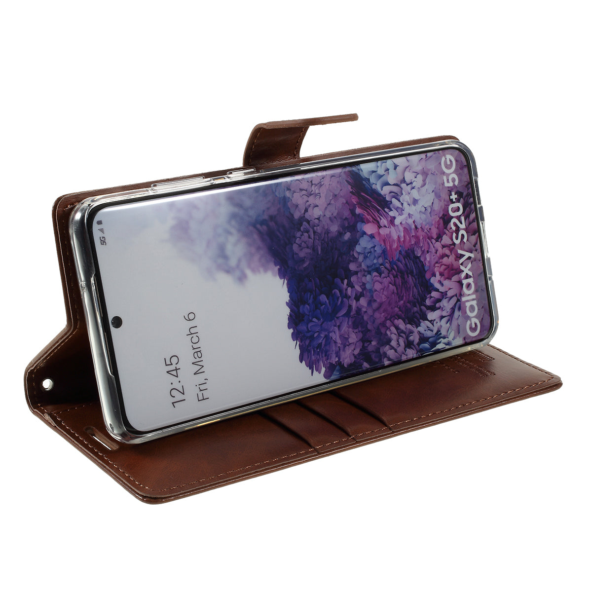 MERCURY GOOSPERY Blue Moon Magnetic Flap Leather Cover for Samsung Galaxy S20 Plus - Brown