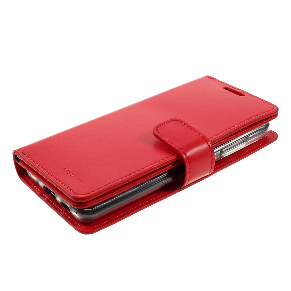 MERCURY GOOSPERY Mansoor Series Wallet Style Leather Cover Case for Samsung Galaxy S20 4G/S20 5G - Red