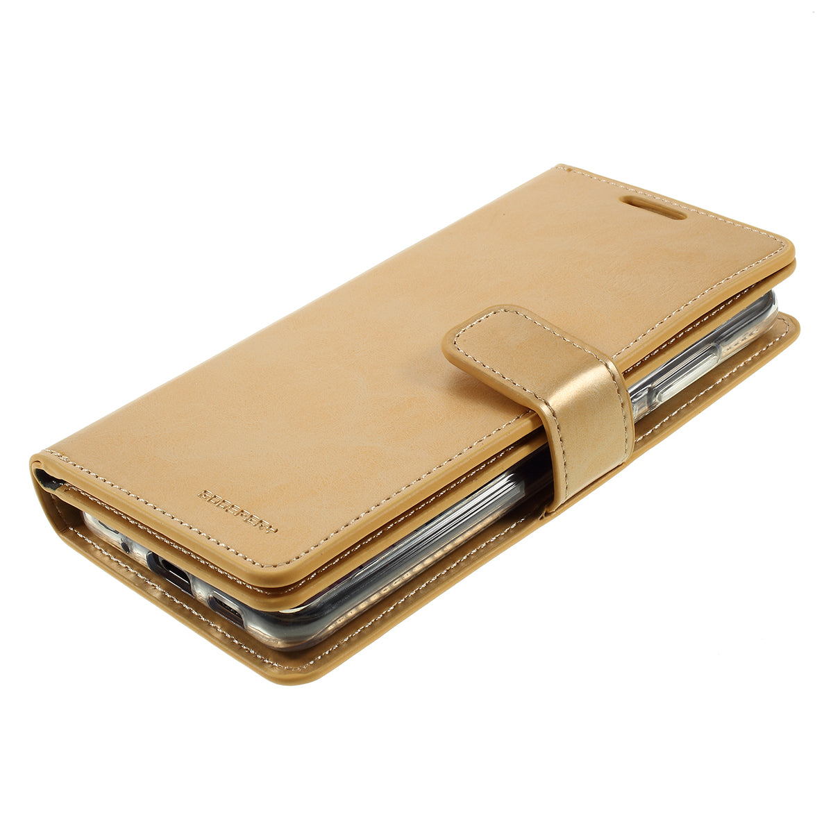 MERCURY GOOSPERY Mansoor Series Wallet Style Leather Cover Case for Samsung Galaxy S20 4G/S20 5G - Gold