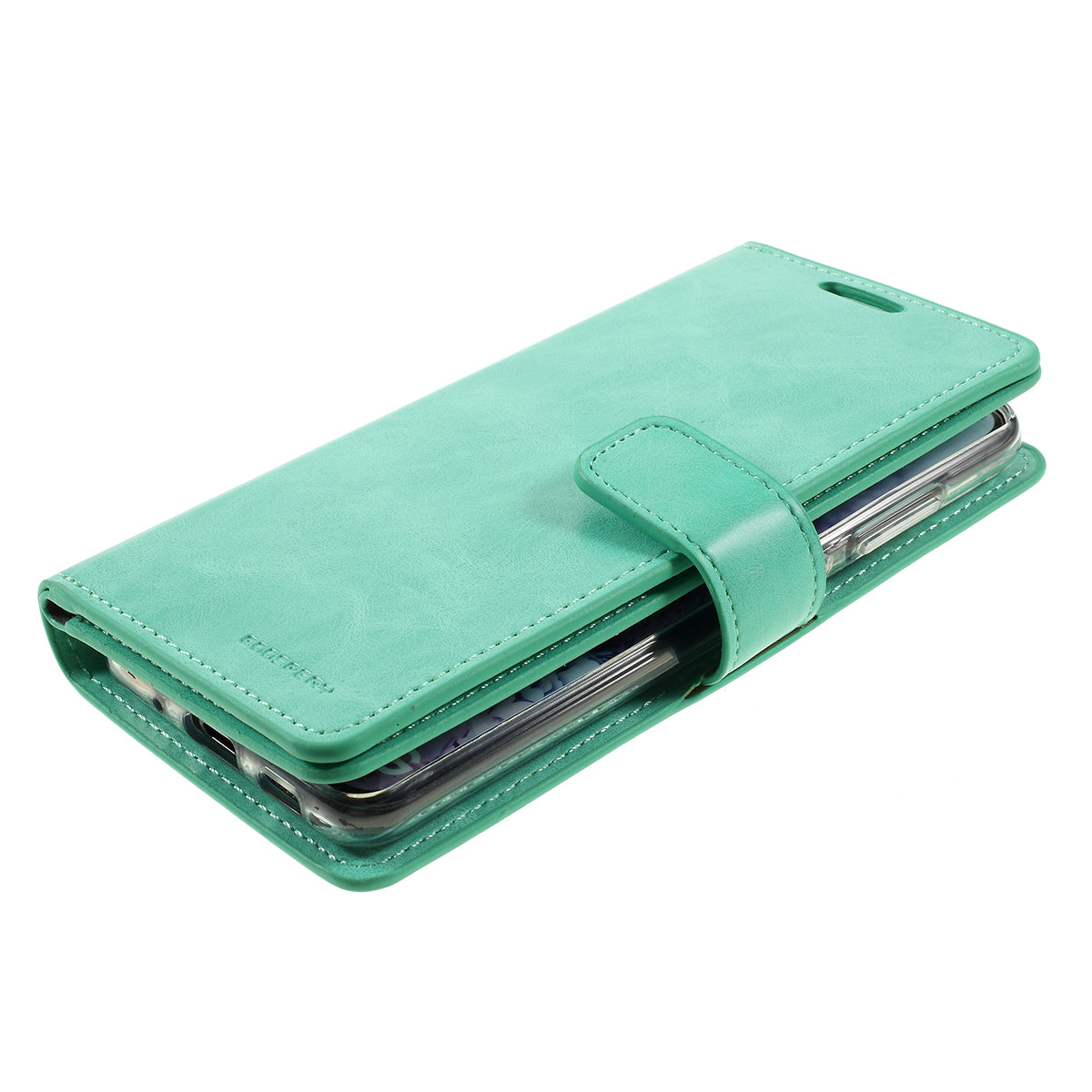 MERCURY GOOSPERY Mansoor Series Wallet Style Leather Cover Case for Samsung Galaxy S20 4G/S20 5G - Cyan