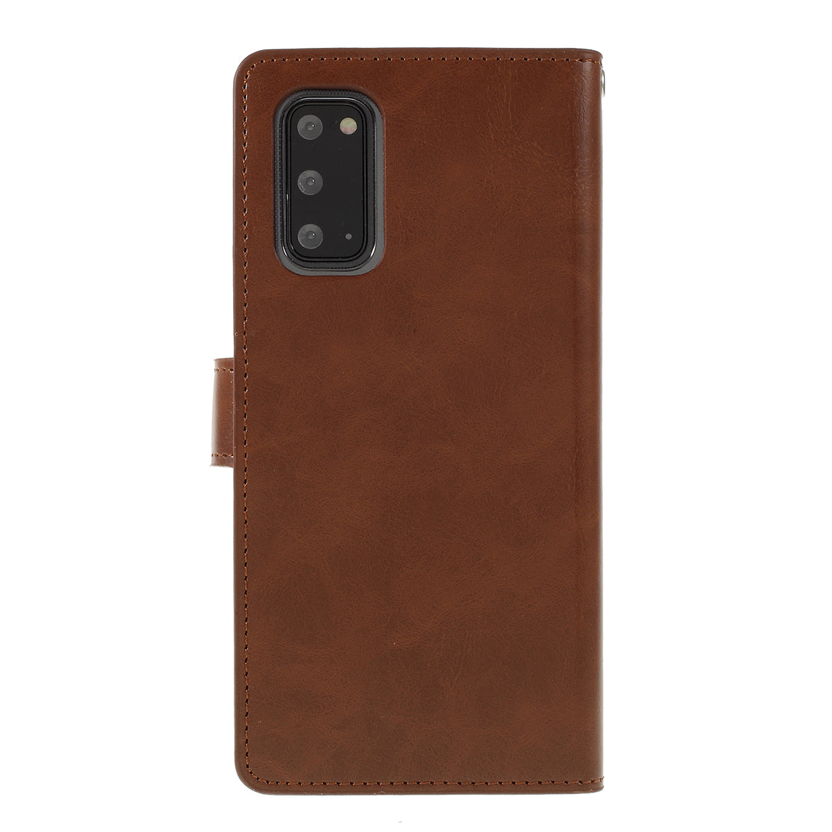 MERCURY GOOSPERY Mansoor Series Wallet Style Leather Cover Case for Samsung Galaxy S20 4G/S20 5G - Brown