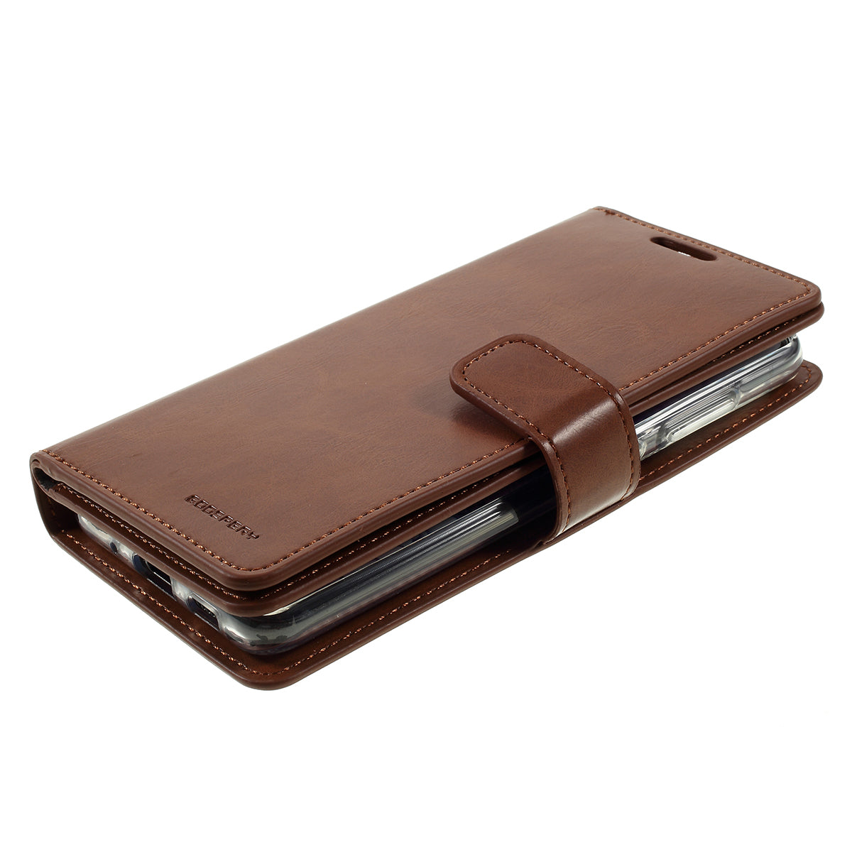 MERCURY GOOSPERY Mansoor Series Wallet Style Leather Cover Case for Samsung Galaxy S20 4G/S20 5G - Brown