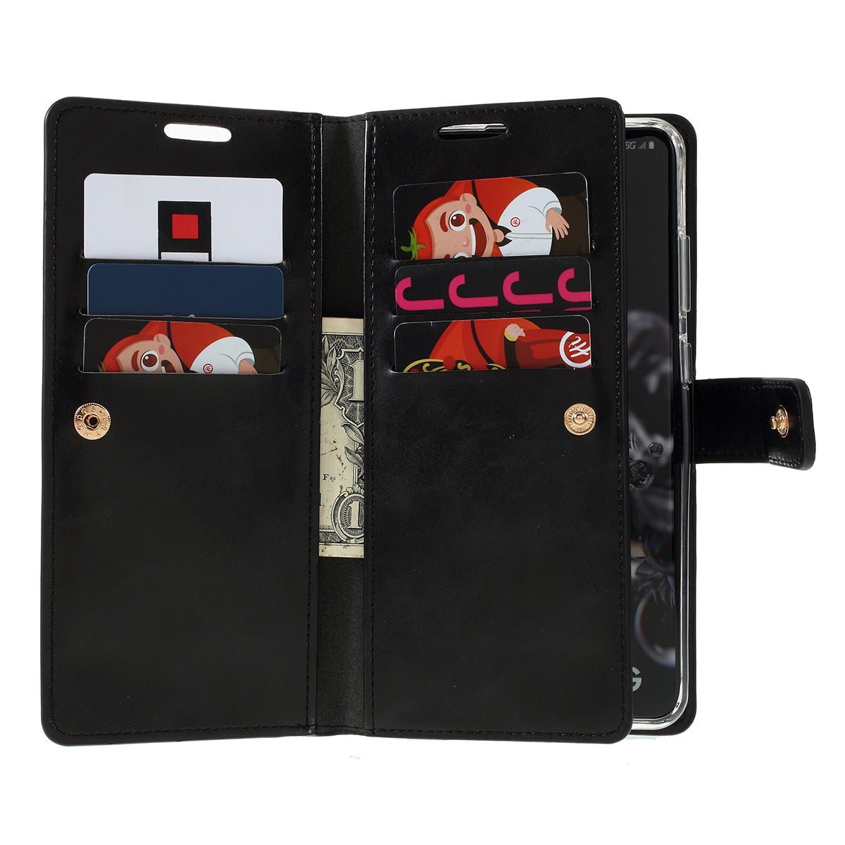 MERCURY GOOSPERY for Samsung Galaxy S20 Ultra Mansoor Wallet Diary Leather Mobile Phone Case - Black