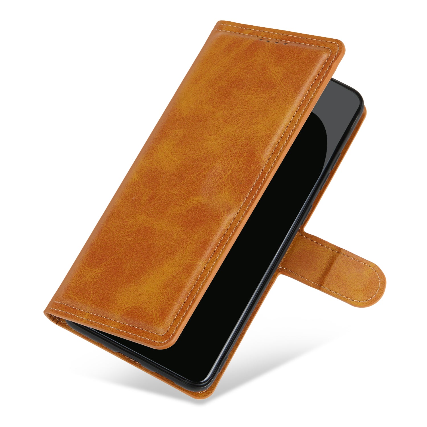 Wallet Leather Stand Phone Cover for Samsung Galaxy S20 4G/S20 5G - Brown