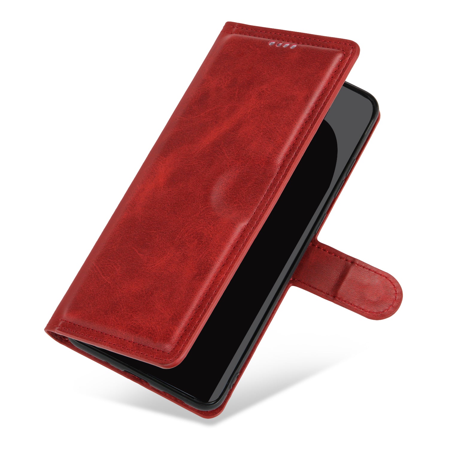 Wallet Leather Stand Phone Case for Samsung Galaxy S20 Plus - Red