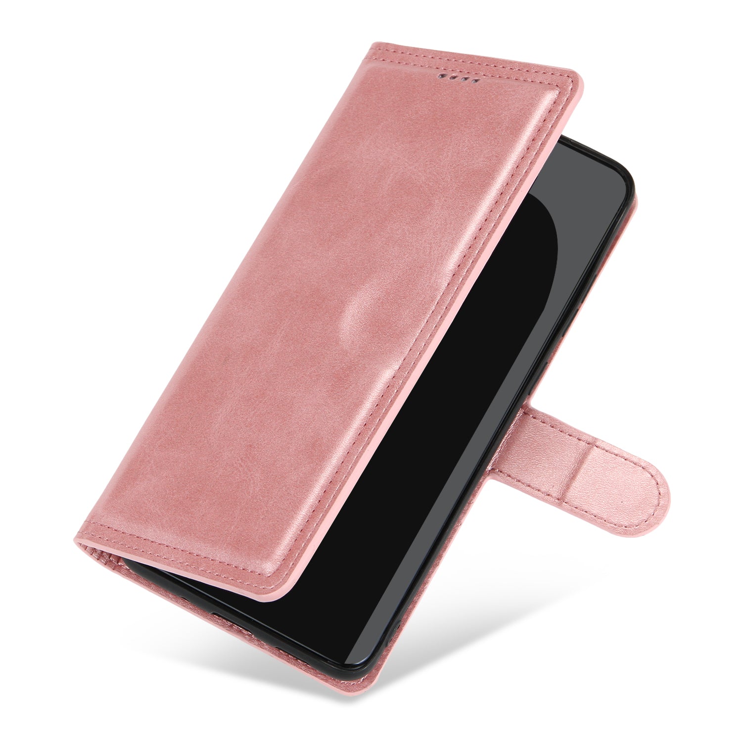 Wallet Leather Stand Phone Case for Samsung Galaxy S20 Plus - Rose Gold