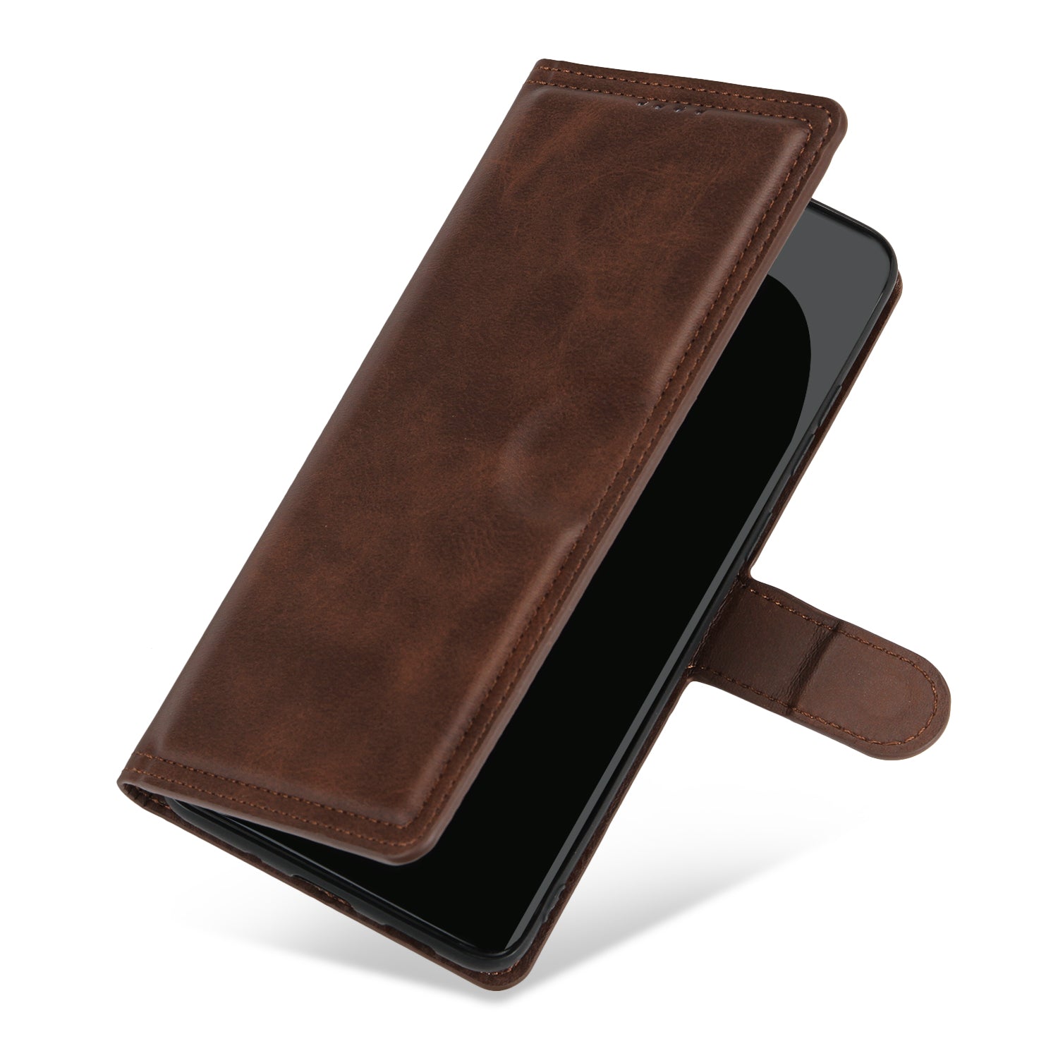 Wallet Leather Stand Phone Case for Samsung Galaxy S20 Plus - Coffee