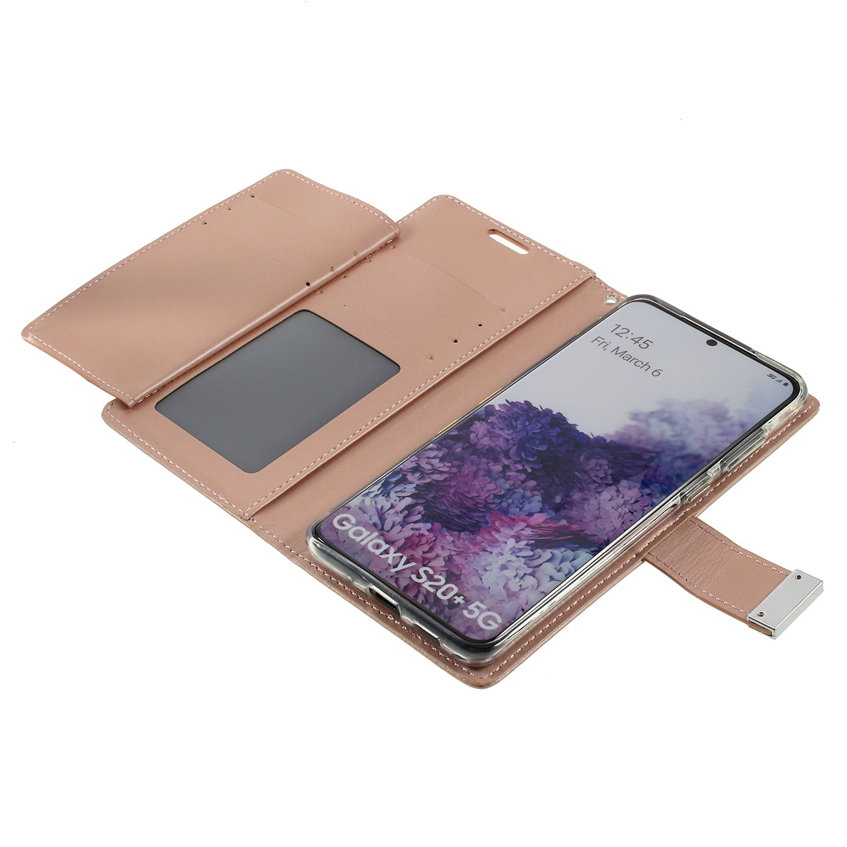 MERCURY GOOSPERY Rich Diary Leather Wallet Protection Case for  Samsung Galaxy S20 Plus / S20 Plus 5G - Rose Gold