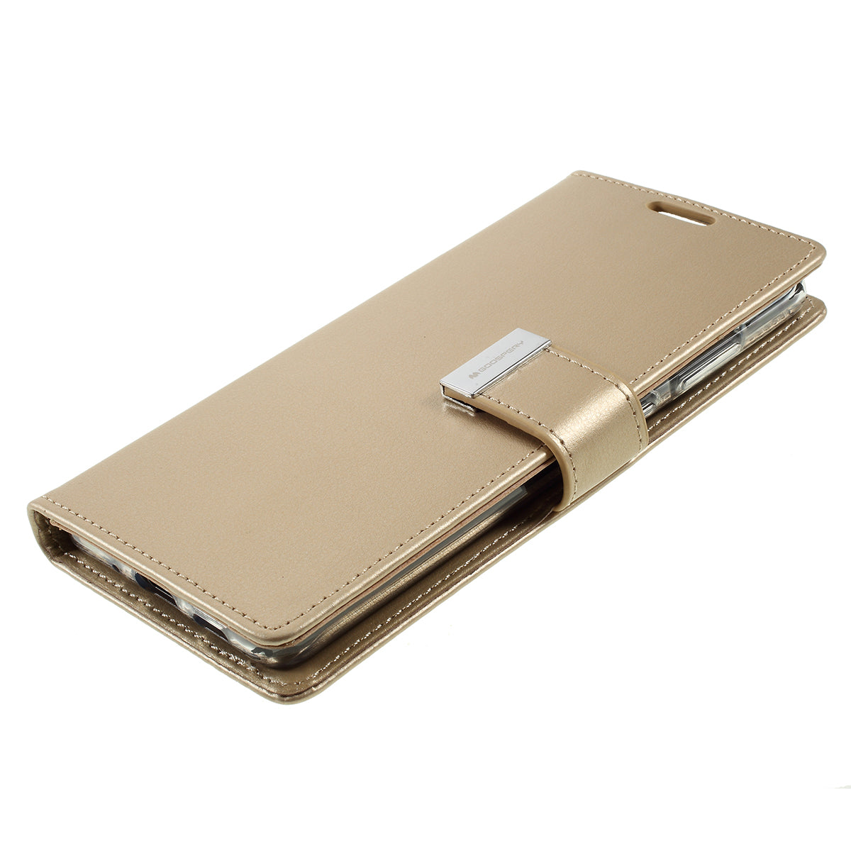 MERCURY GOOSPERY Rich Diary Leather Wallet Protection Case for  Samsung Galaxy S20 Plus / S20 Plus 5G - Gold