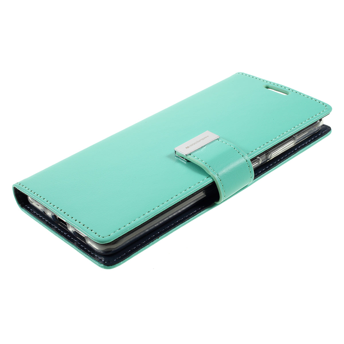 MERCURY GOOSPERY Rich Diary Leather Wallet Protection Case for  Samsung Galaxy S20 Plus / S20 Plus 5G - Cyan