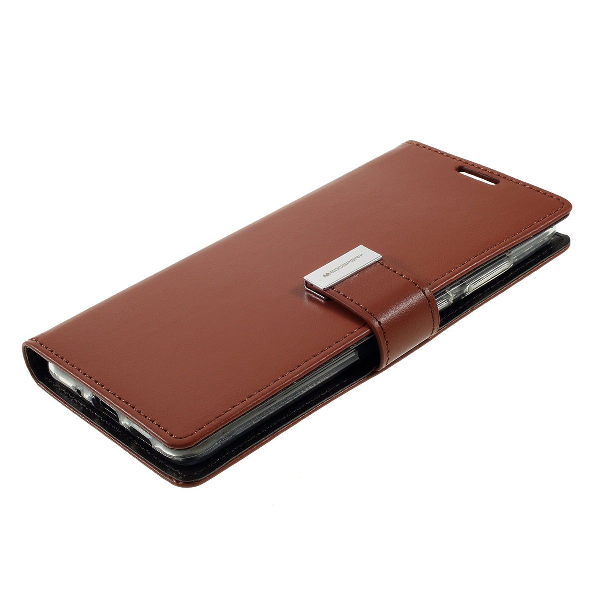 MERCURY GOOSPERY Rich Diary Leather Wallet Protection Case for  Samsung Galaxy S20 Plus / S20 Plus 5G - Brown