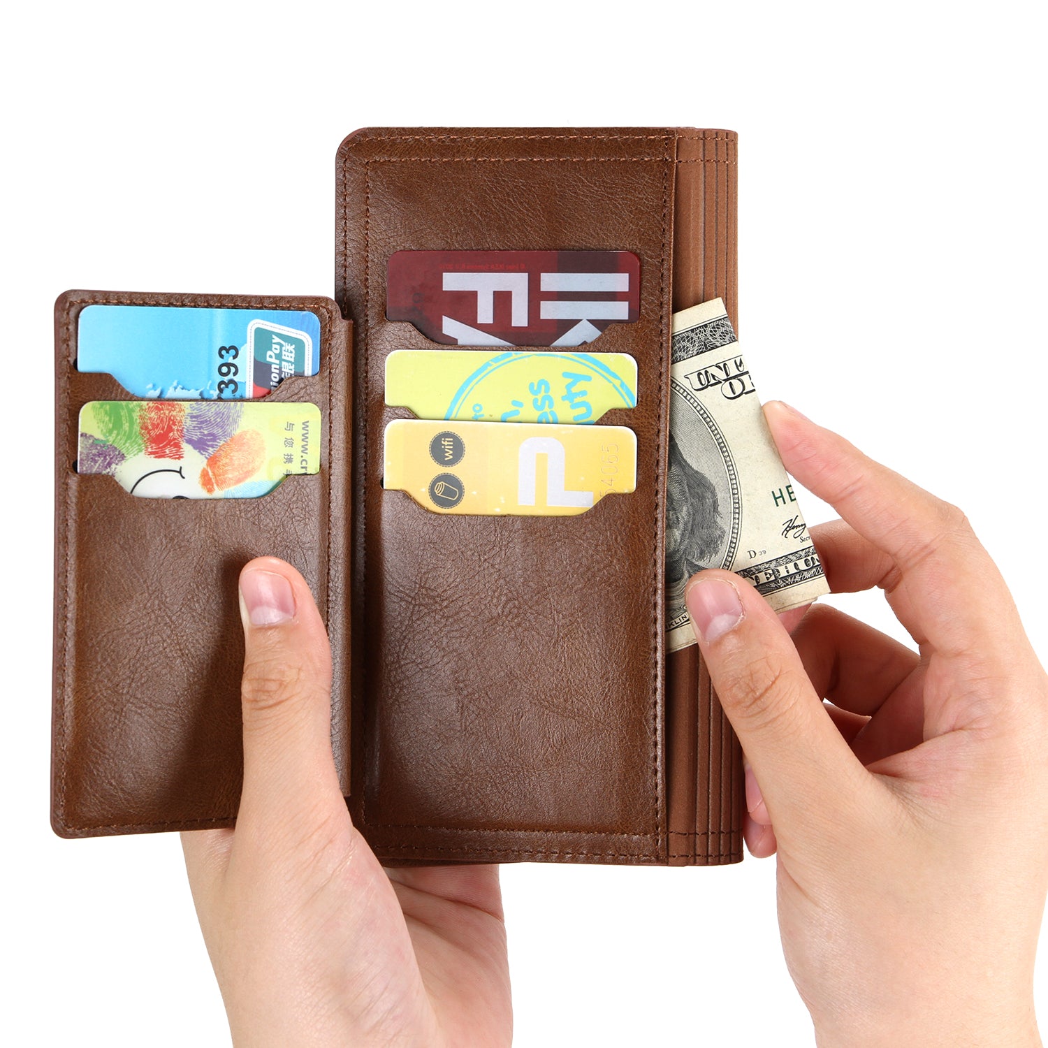 Vintage Style Multiple Card Slots Wallet Leather Phone Cover Case for Samsung Galaxy S20 Plus / S20 Plus 5G - Coffee