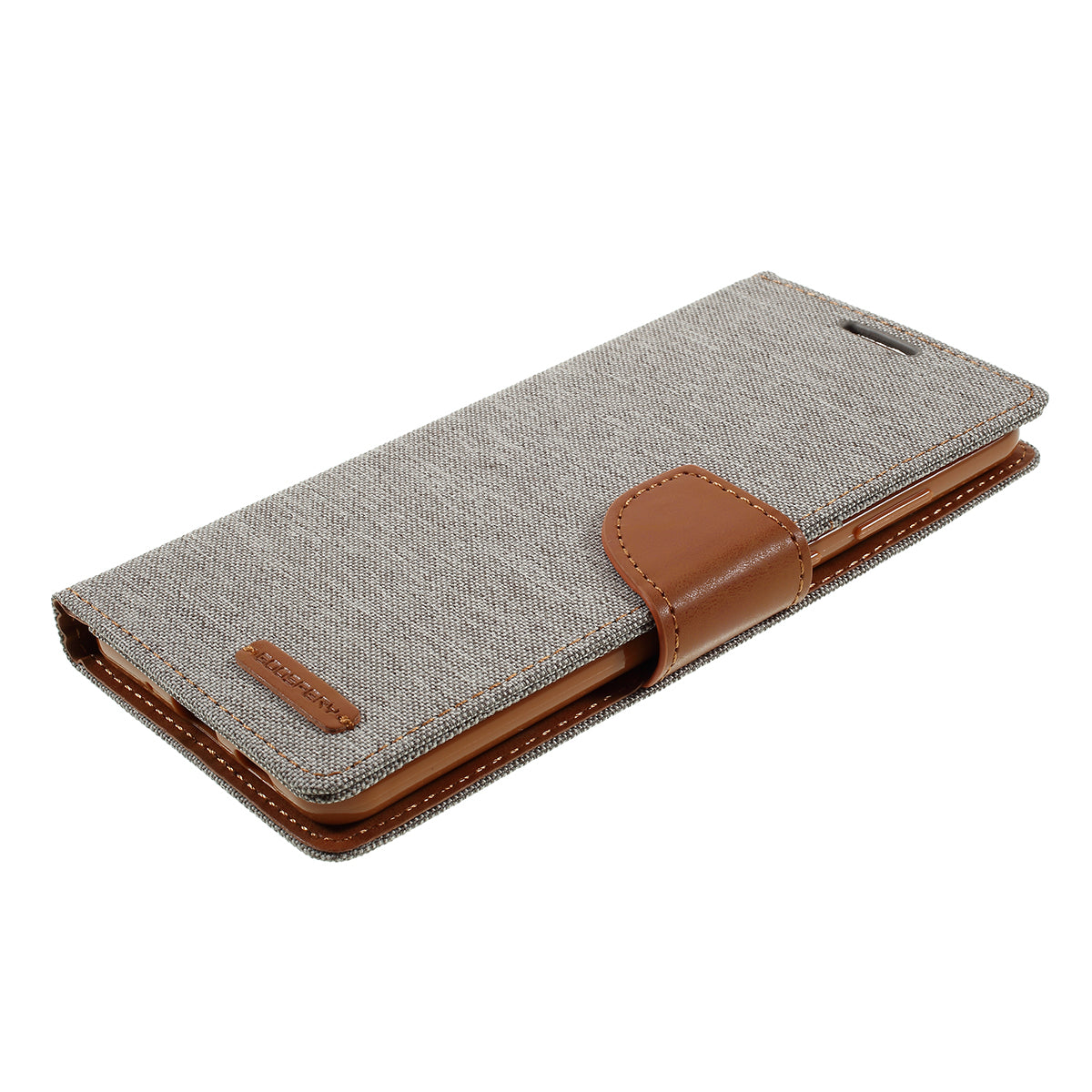 MERCURY GOOSPERY Canvas Diary Leather Cell Phone Case for Samsung Galaxy S20 Plus / S20 Plus 5G - Grey