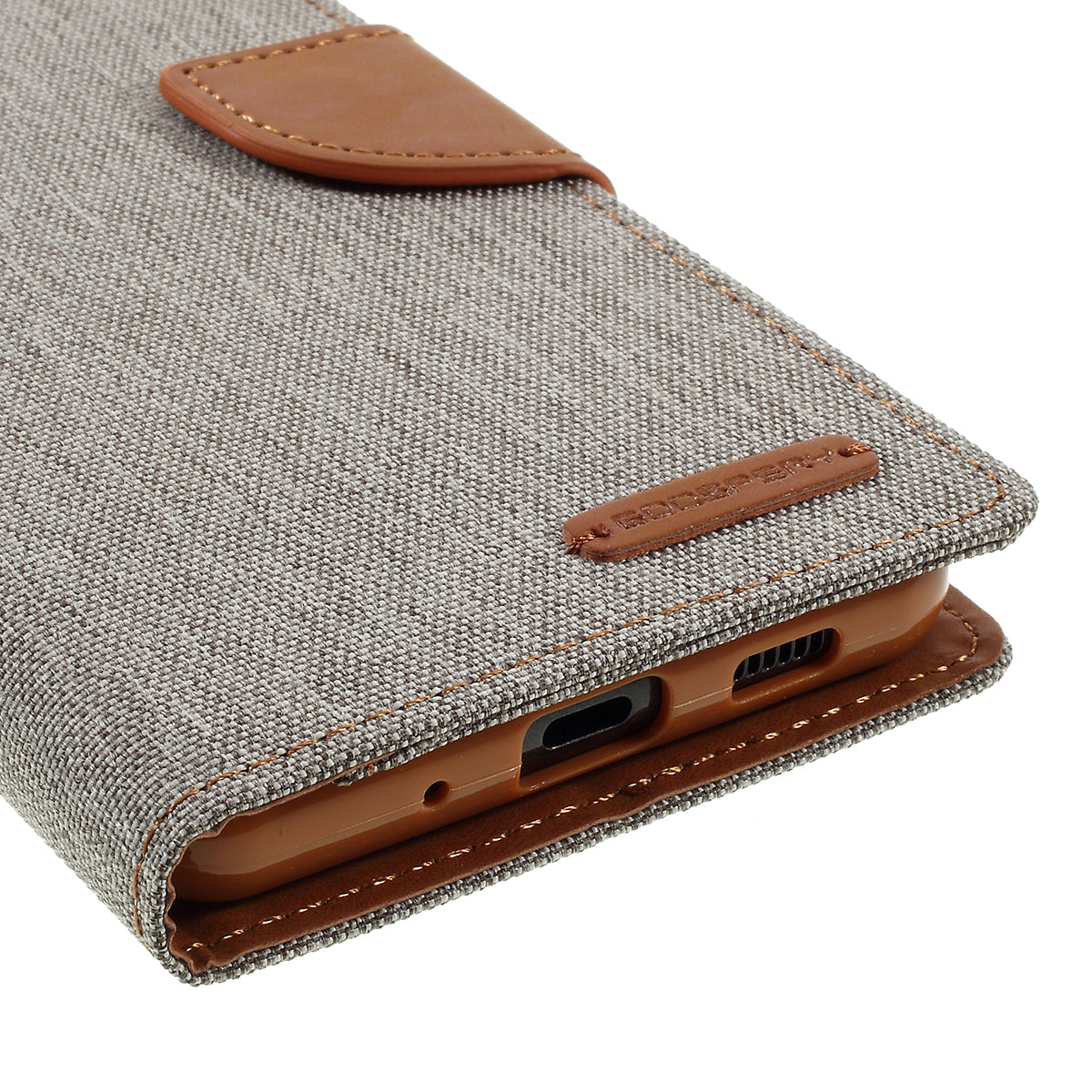 MERCURY GOOSPERY Canvas Diary Leather Wallet Case for Samsung Galaxy S20 Ultra - Grey