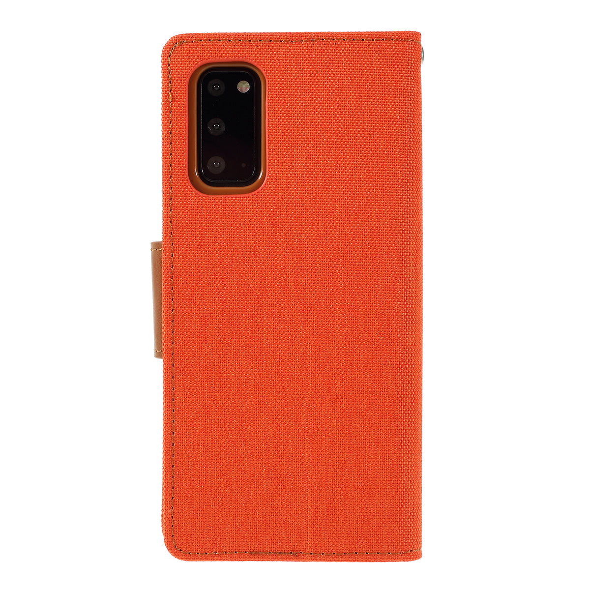 MERCURY GOOSPERY Canvas Diary Leather Cell Phone Case for Samsung Galaxy S20 4G/S20 5G - Orange