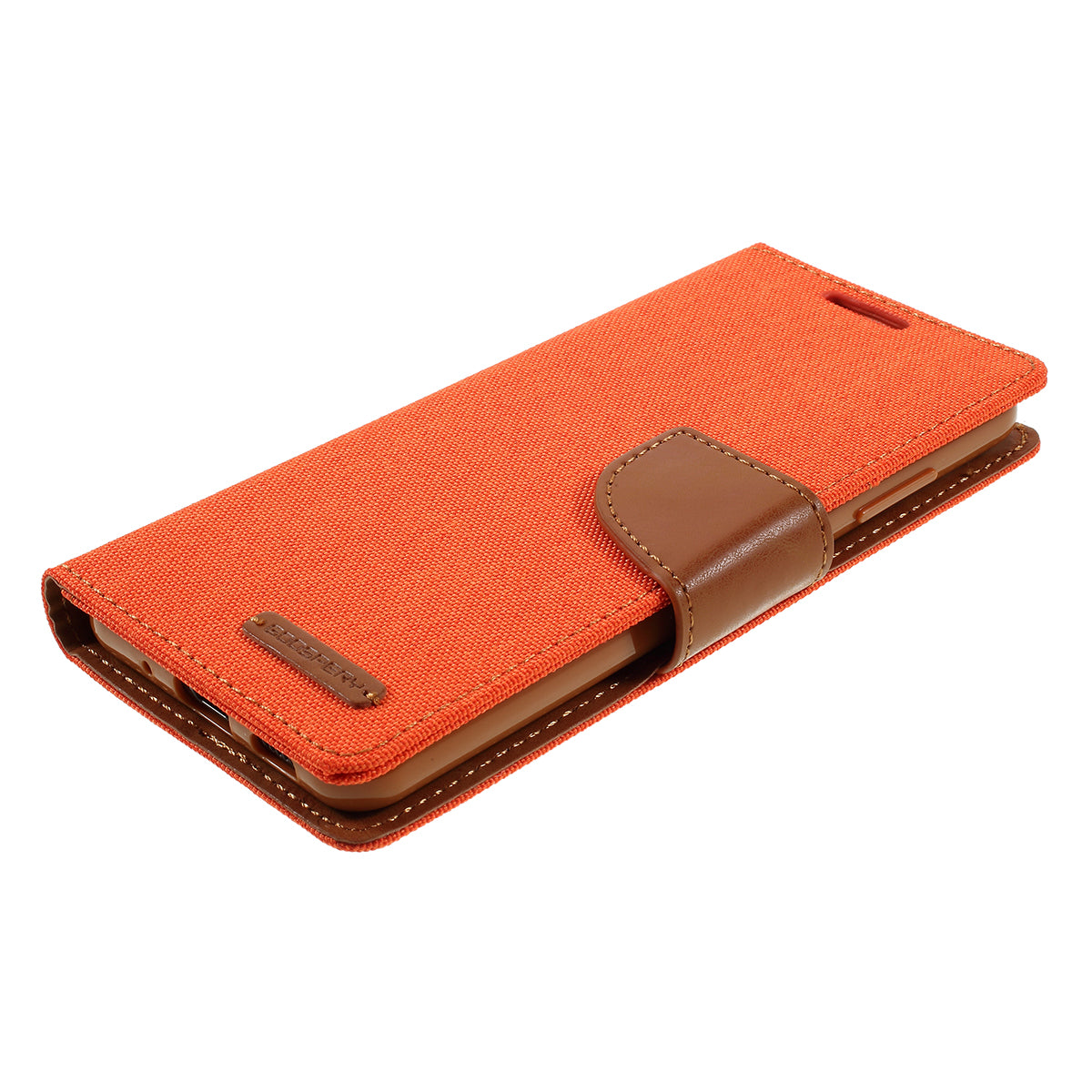 MERCURY GOOSPERY Canvas Diary Leather Cell Phone Case for Samsung Galaxy S20 4G/S20 5G - Orange