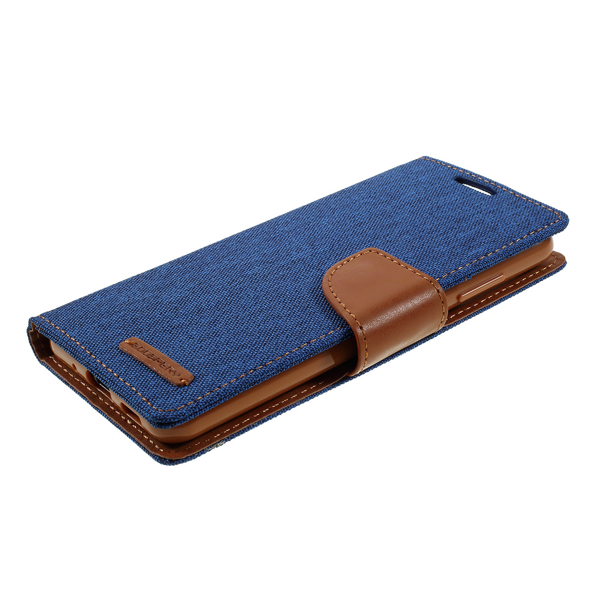 MERCURY GOOSPERY Canvas Diary Leather Cell Phone Case for Samsung Galaxy S20 4G/S20 5G - Blue