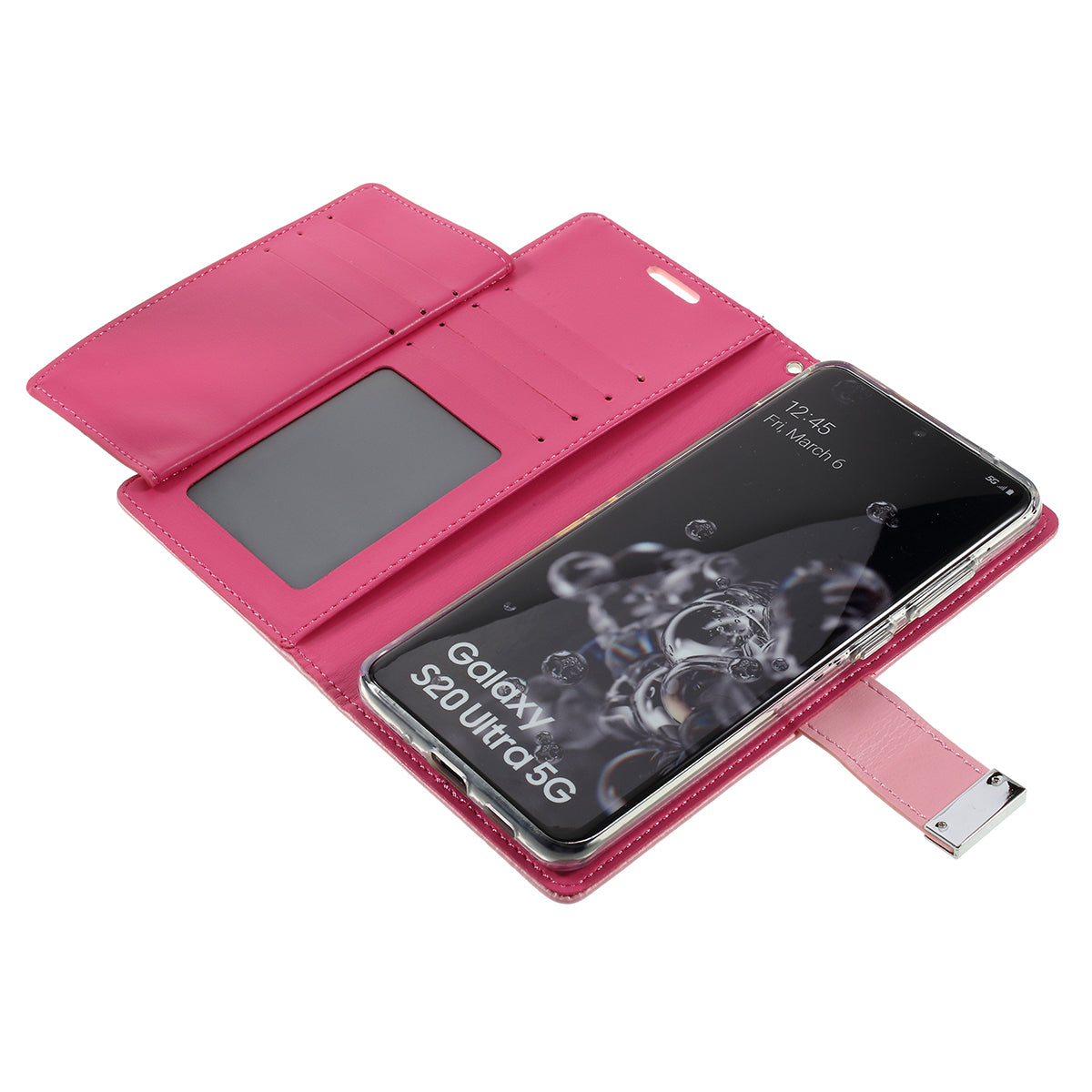 MERCURY GOOSPERY Rich Diary Leather Wallet Protection Case for Samsung Galaxy S20 Ultra - Pink