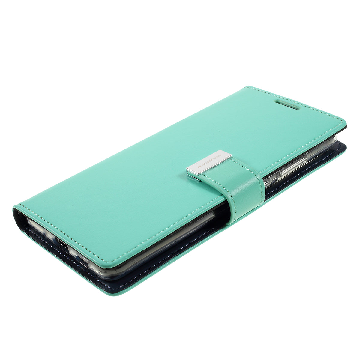 MERCURY GOOSPERY Rich Diary Leather Wallet Protection Case for Samsung Galaxy S20 Ultra - Cyan